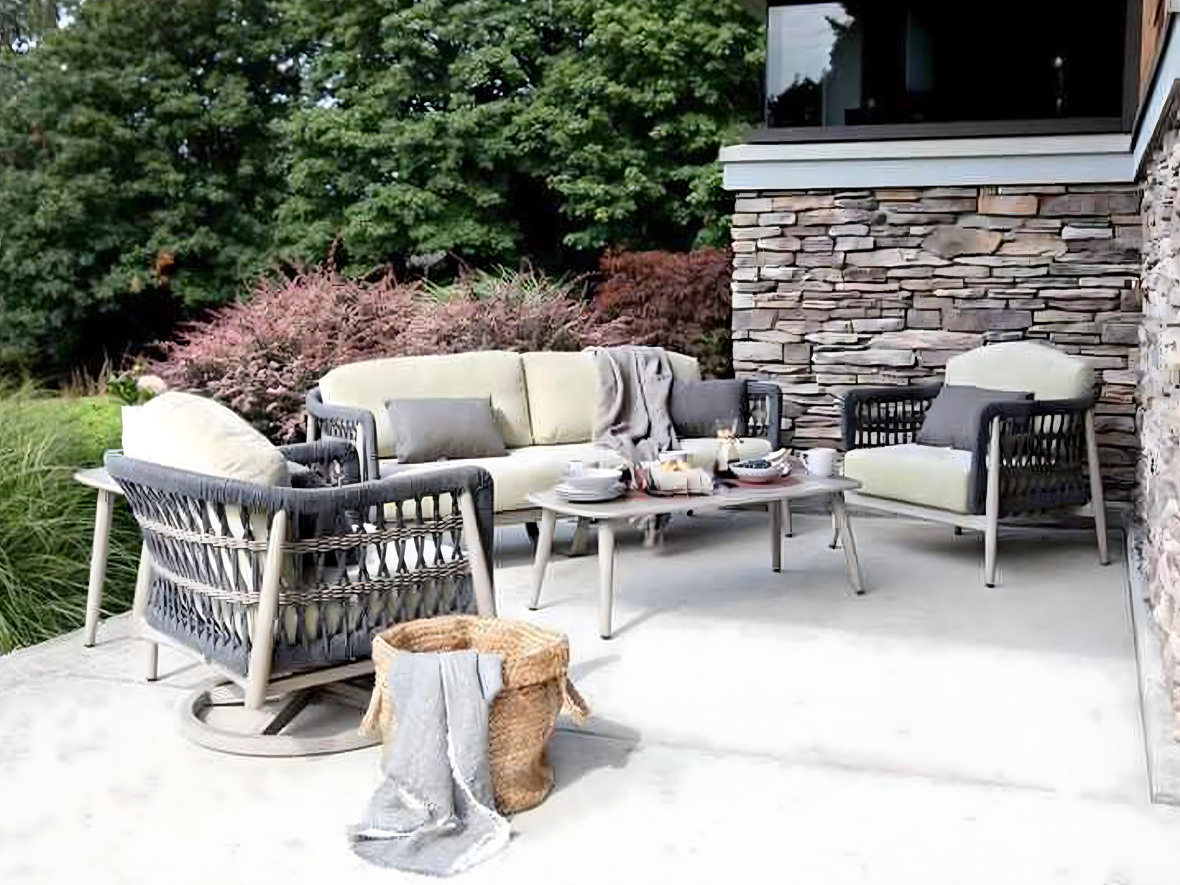 Ratana Coconut Grove Silver Pearl Aluminum Rectangular Coffee Table