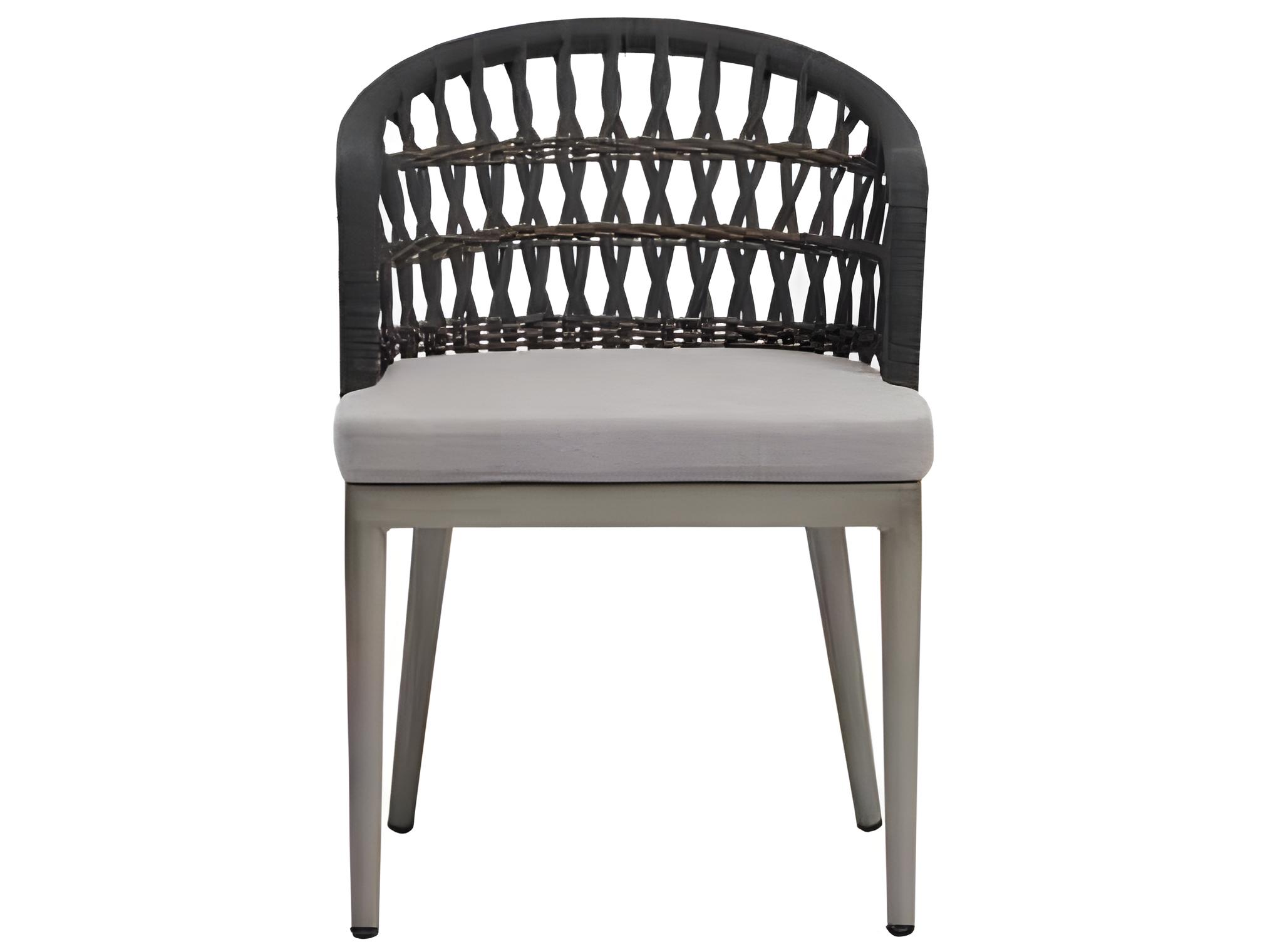 Ratana Coconut Grove Silver Pearl Aluminum Cushion Dining Chair