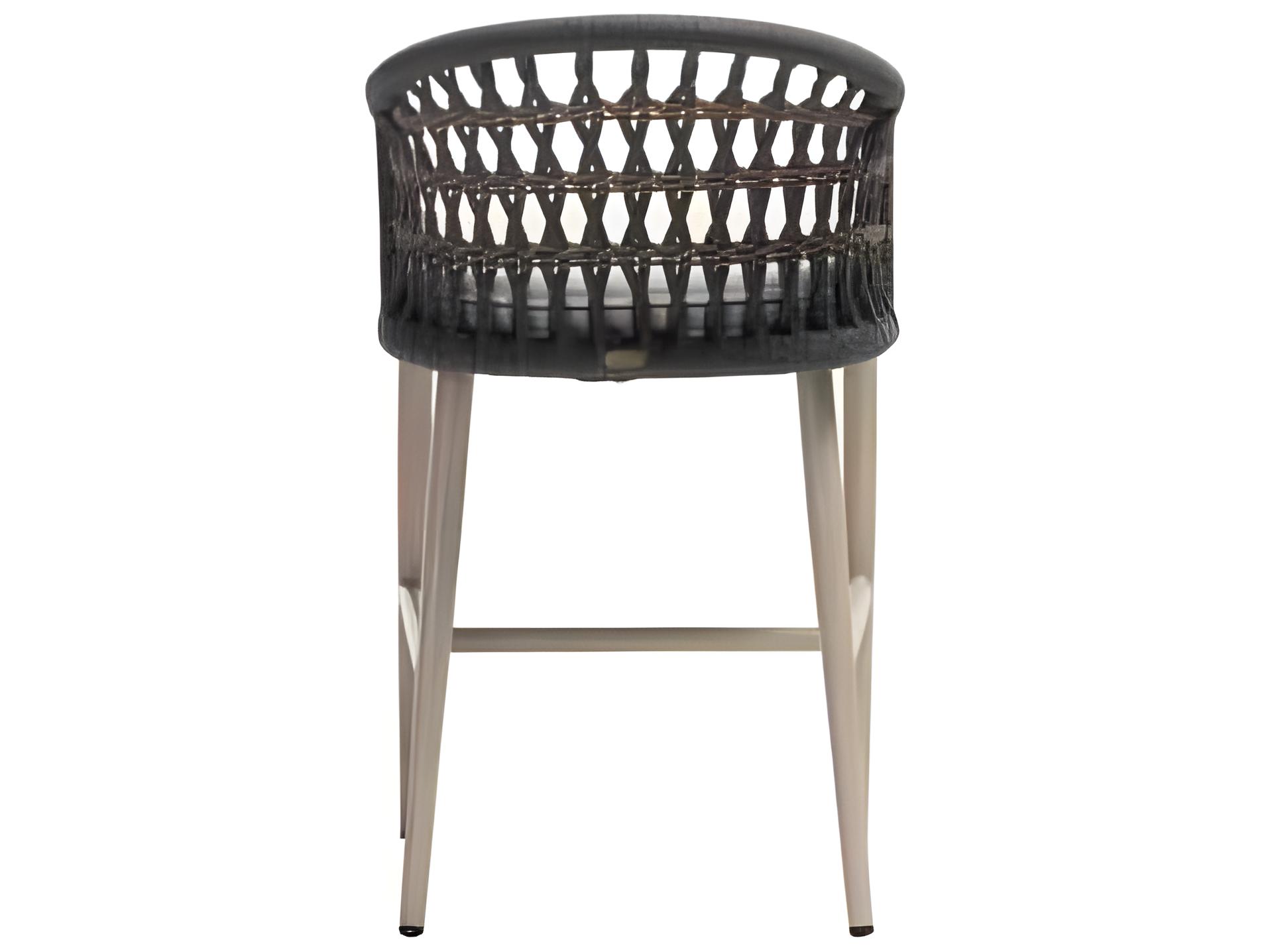 Ratana Coconut Grove Silver Pearl Aluminum Cushion Counter Stool