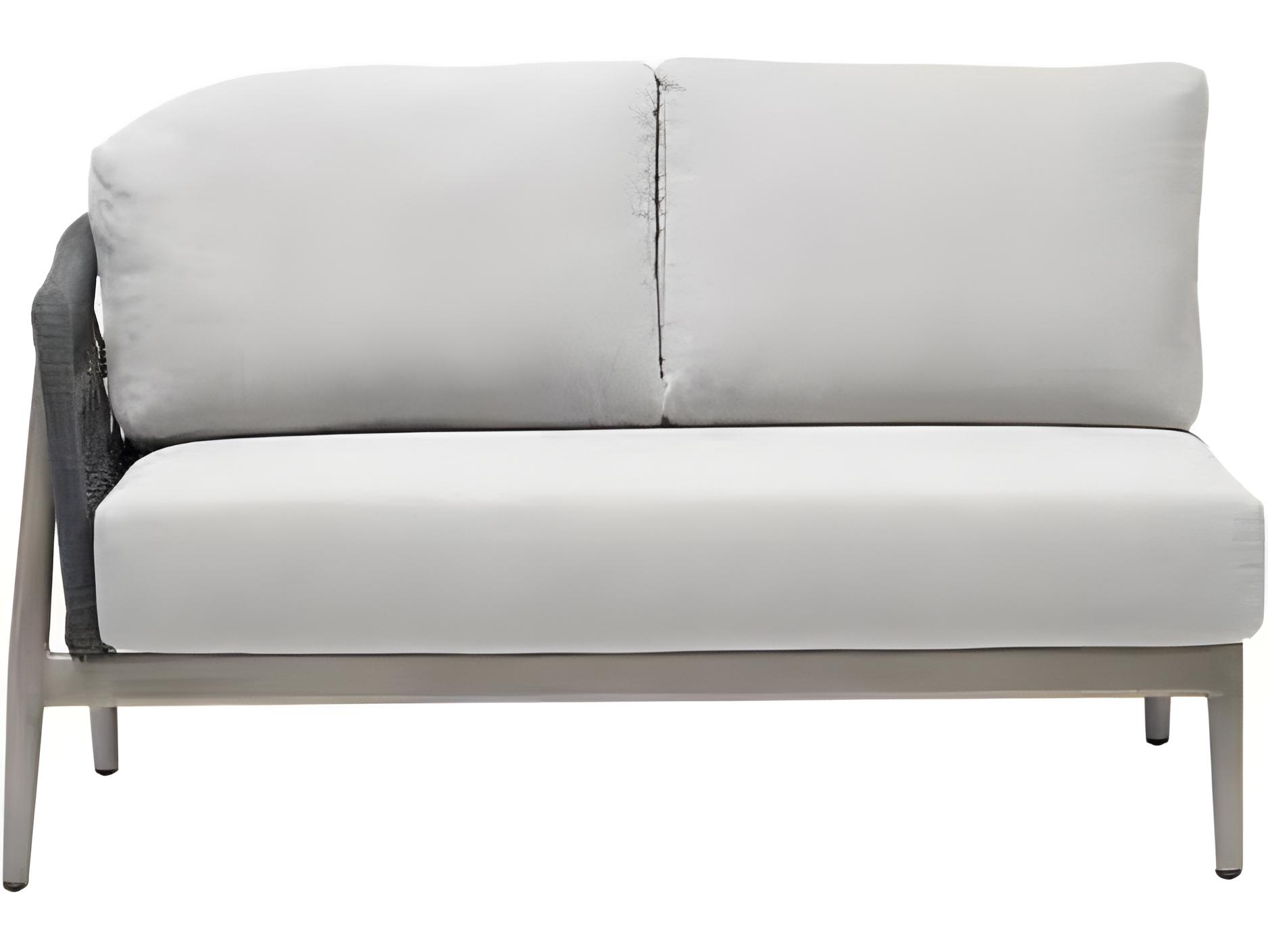 Ratana Coconut Grove Silver Pearl Aluminum Cushion Loveseat