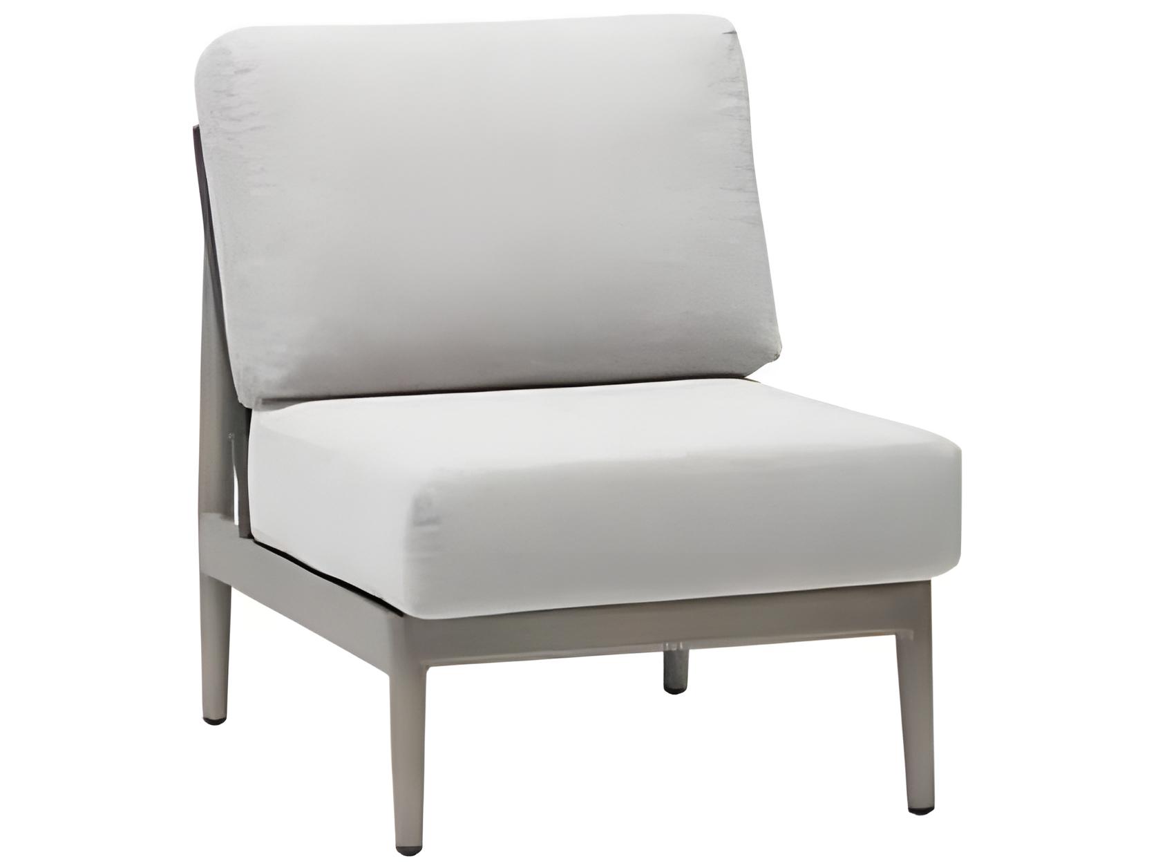 Ratana Coconut Grove Silver Pearl Aluminum Cushion Loveseat
