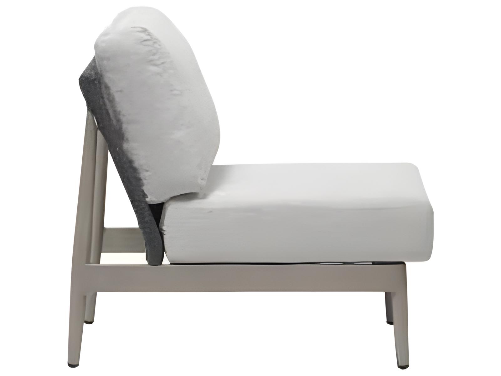 Ratana Coconut Grove Silver Pearl Aluminum Cushion Loveseat