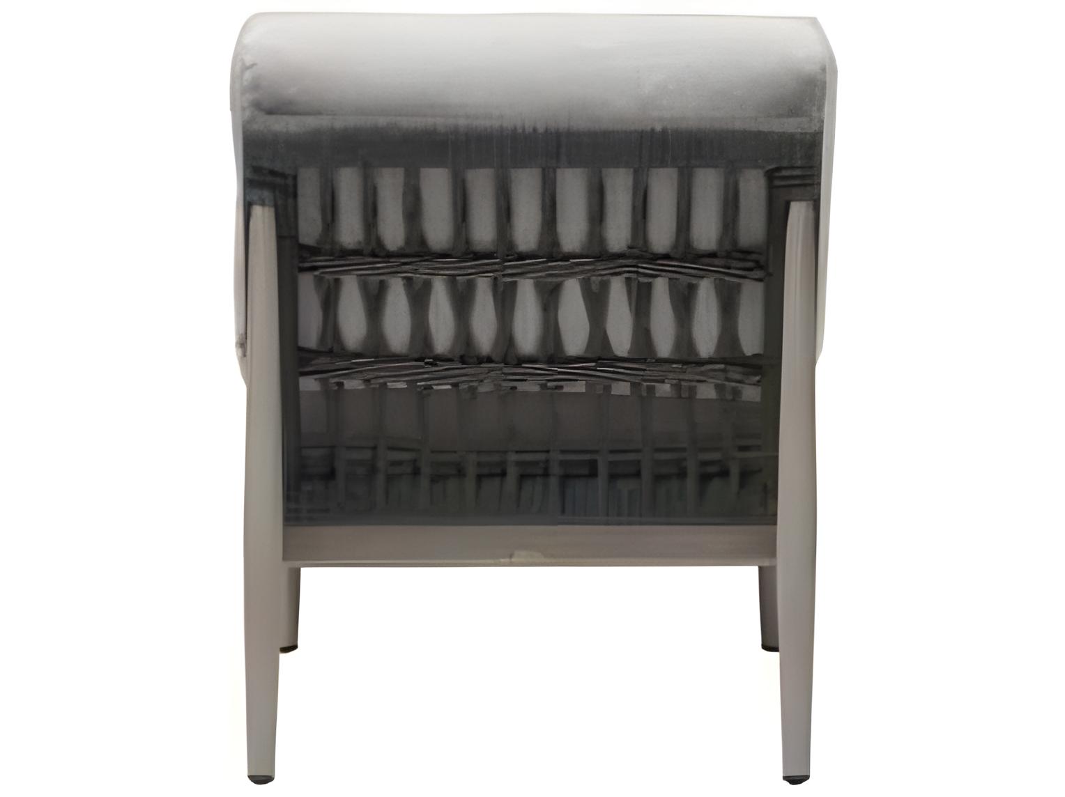 Ratana Coconut Grove Silver Pearl Aluminum Cushion Loveseat