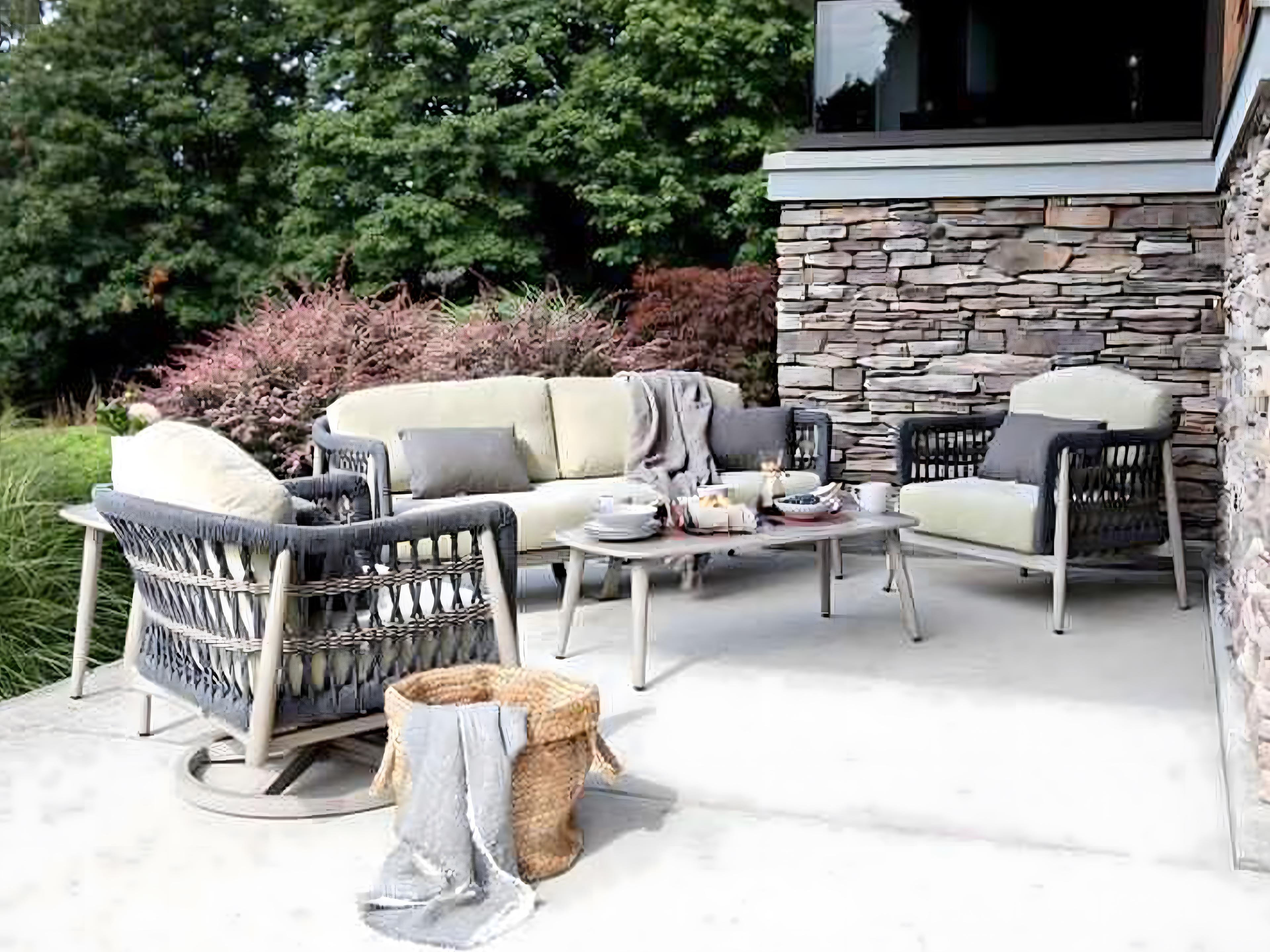 Ratana Coconut Grove Silver Pearl Aluminum Cushion Lounge Chair