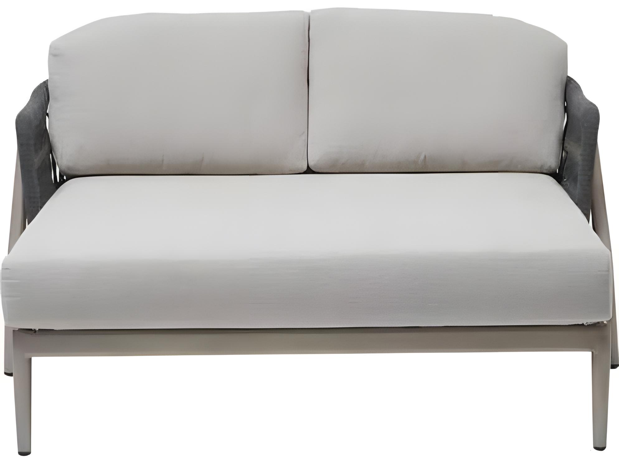 Ratana Coconut Grove Silver Pearl Aluminum Cushion Lounge Bed