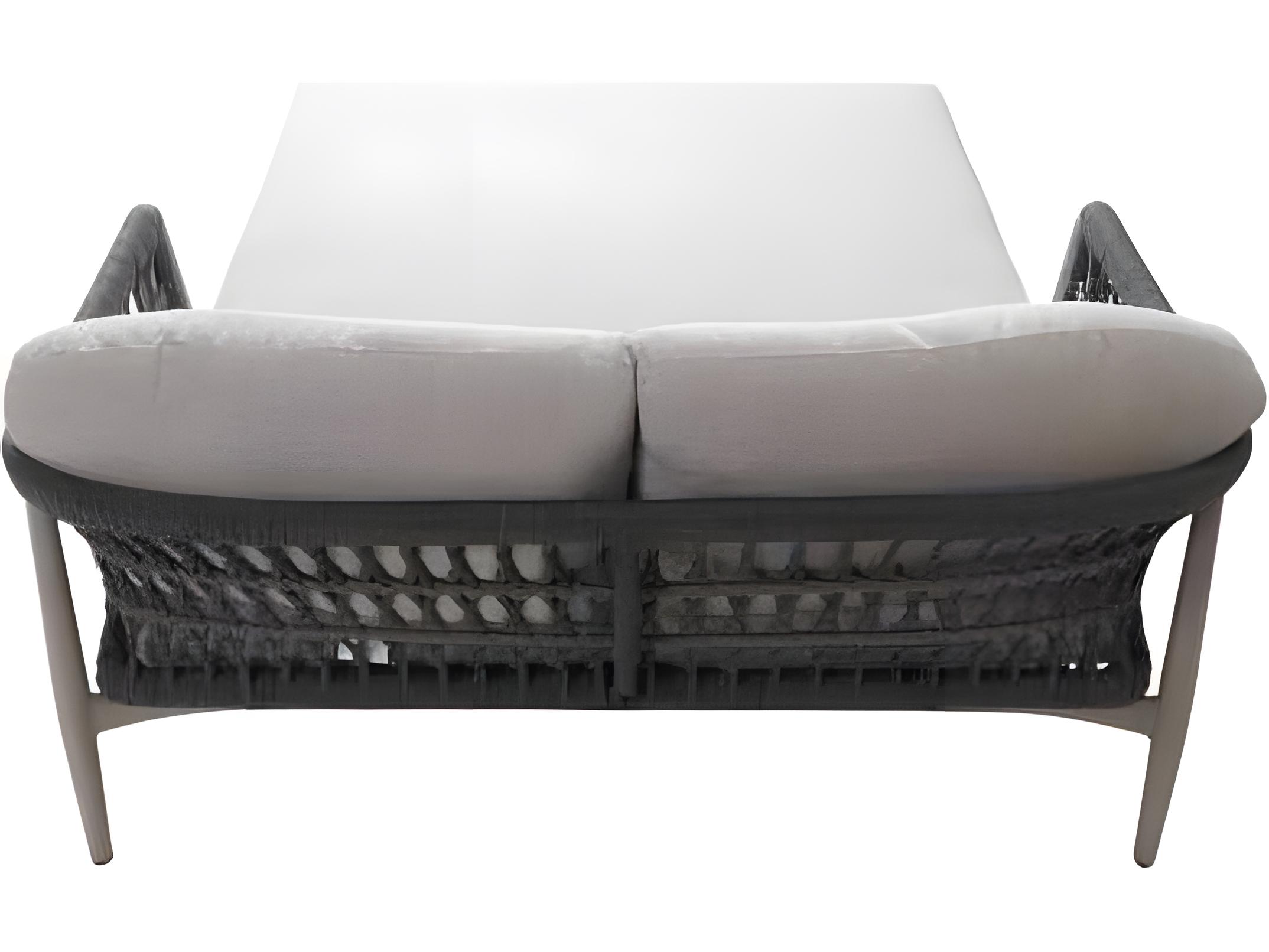Ratana Coconut Grove Silver Pearl Aluminum Cushion Lounge Bed