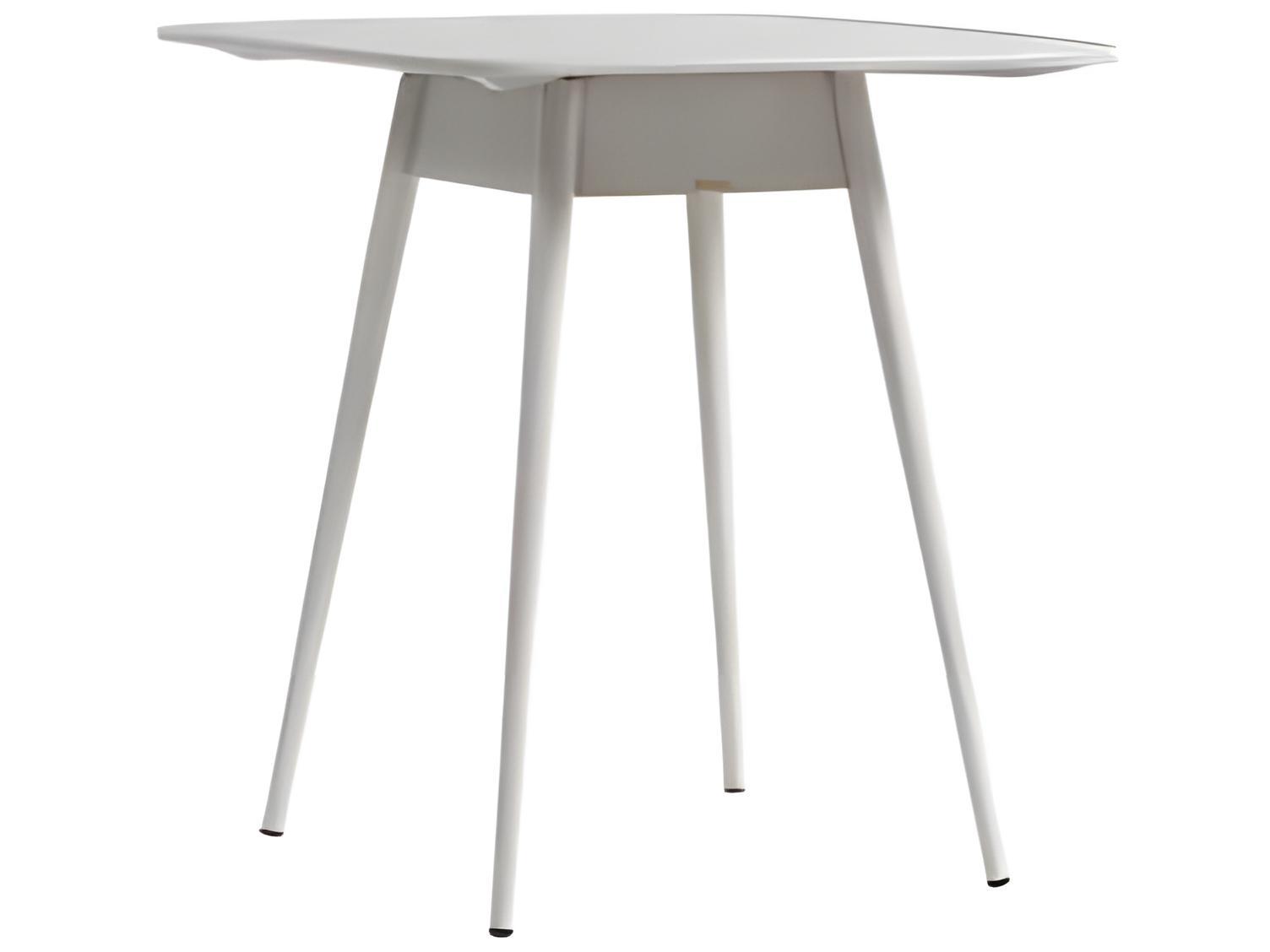 Ratana Alinea Silver Whitewash Aluminum Square Umbrella Hole Bar Table