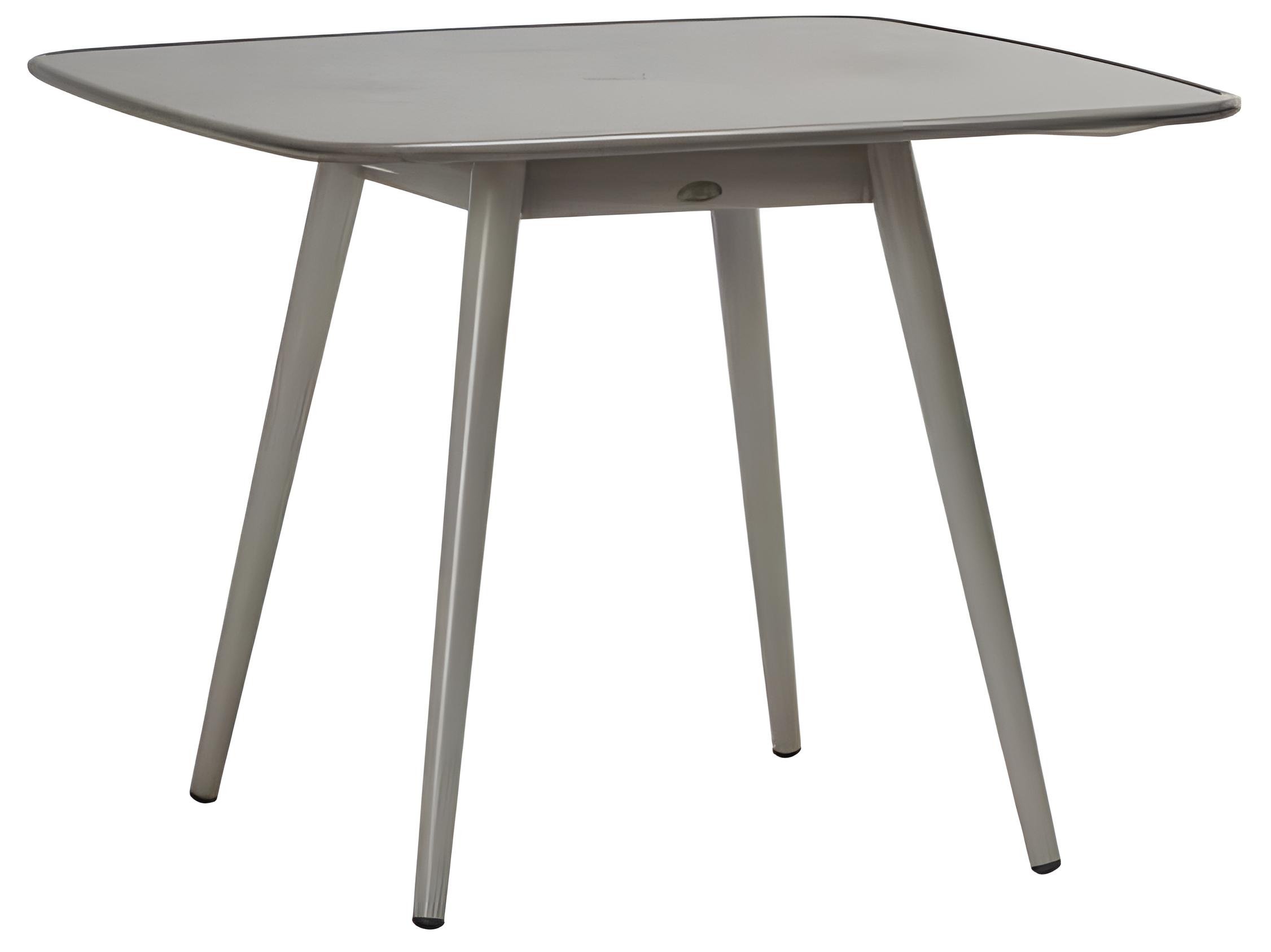 Ratana Alinea Silver Pearl Aluminum Square Umbrella Hole Dining Table