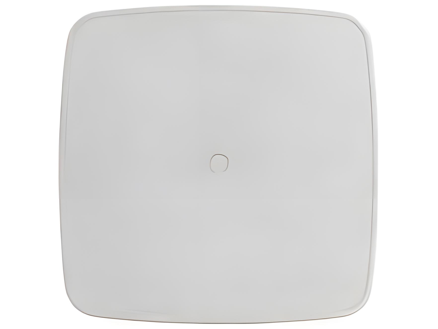 Ratana Alinea Silver Whitewash Aluminum Square Umbrella Hole Dining Table