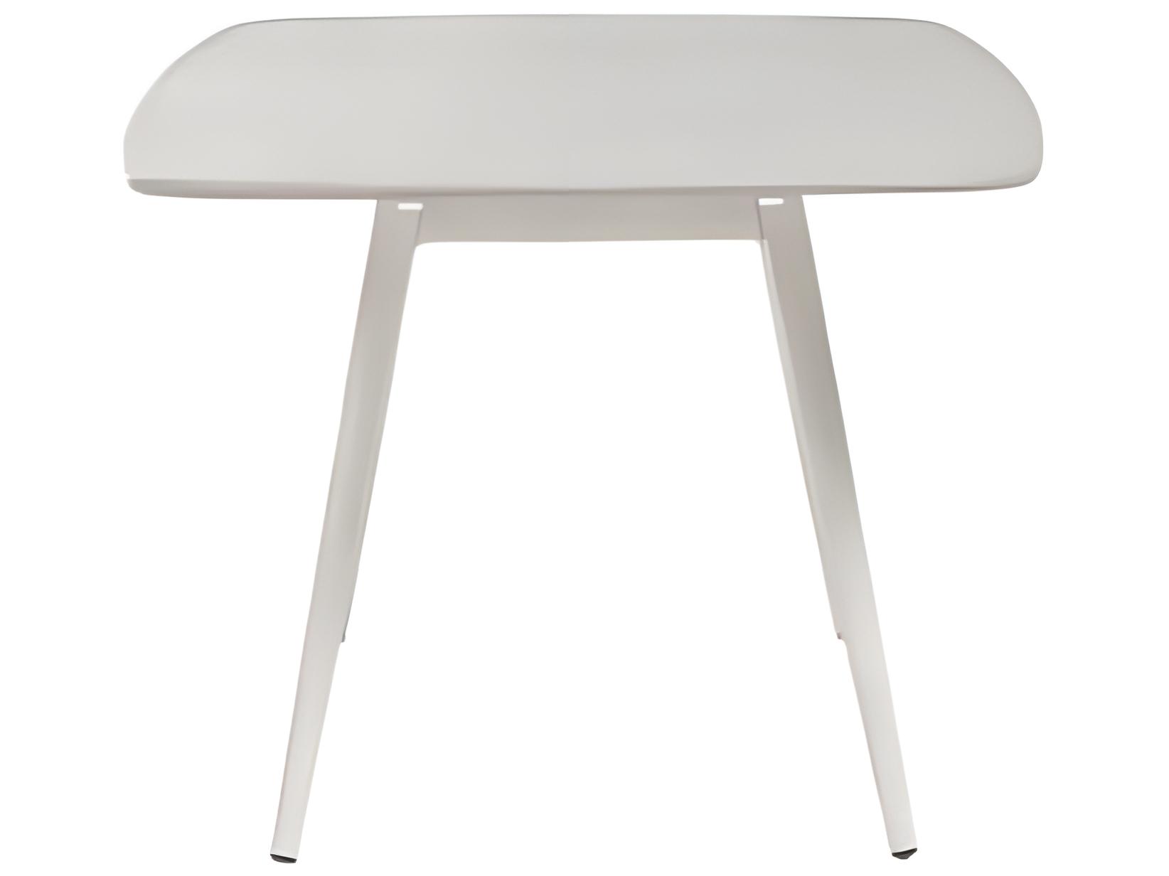 Ratana Alinea Silver Whitewash Aluminum Rectangular Umbrella Hole Dining Table