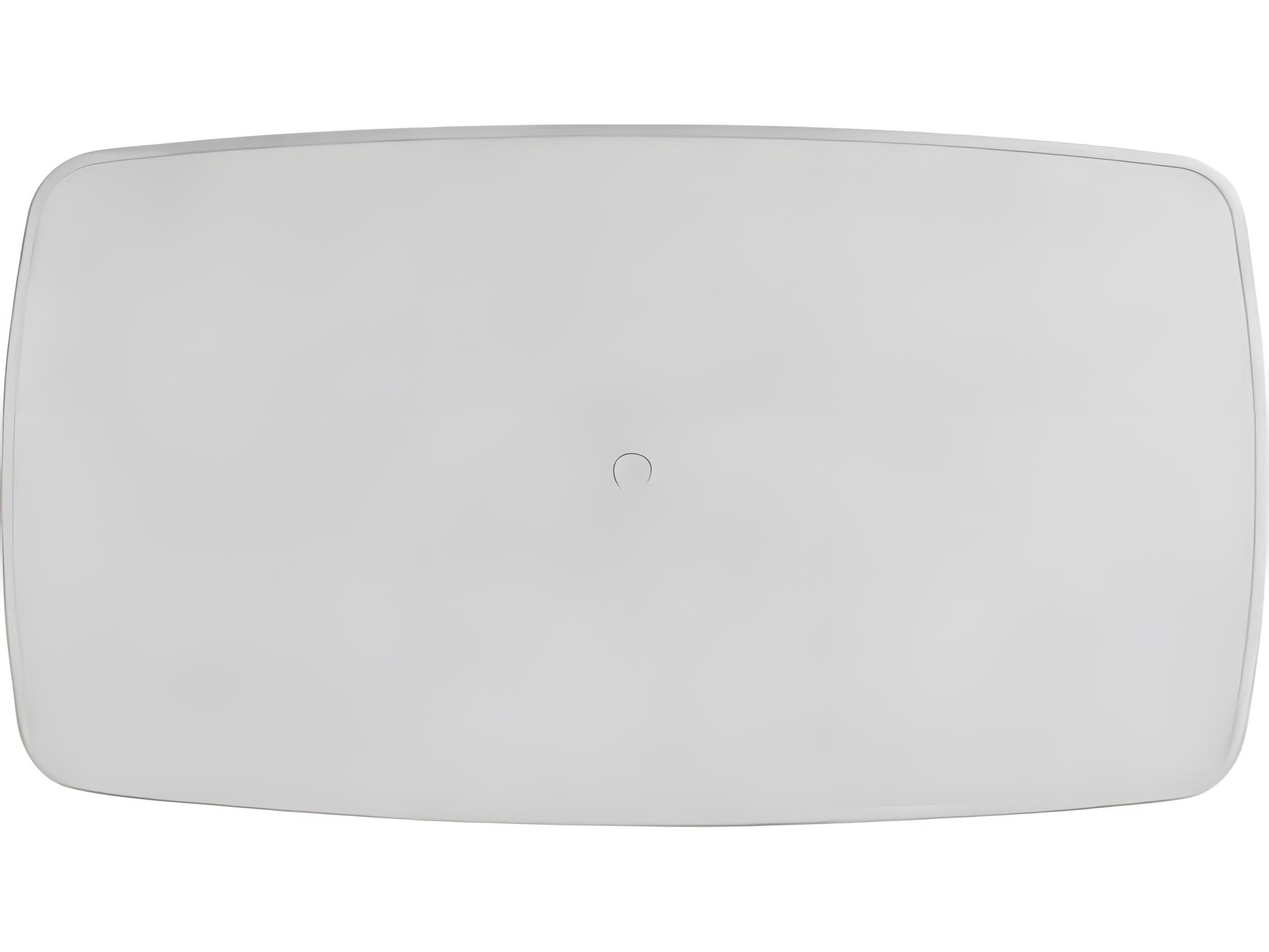 Ratana Alinea Silver Whitewash Aluminum Rectangular Umbrella Hole Dining Table