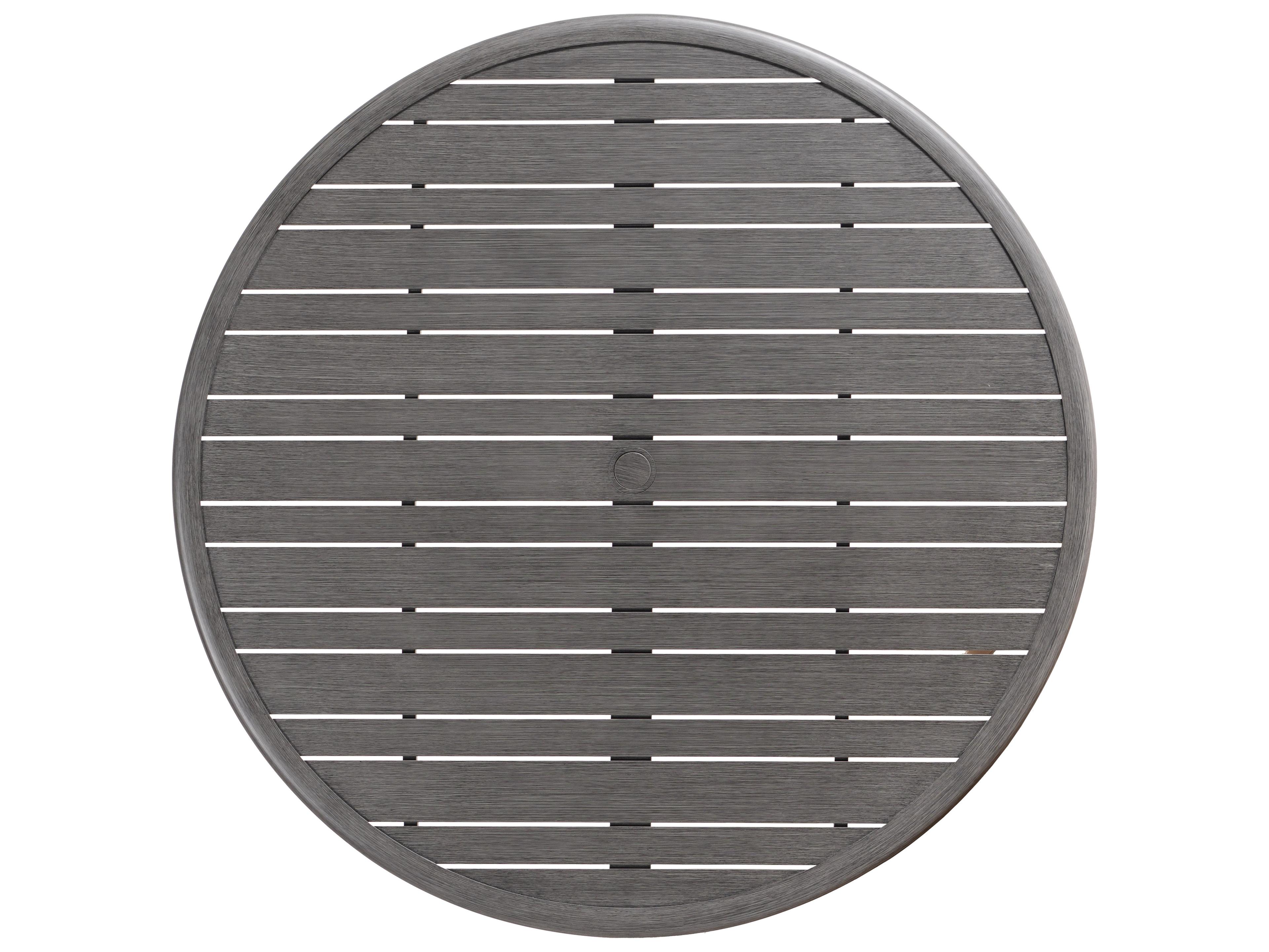 Ratana Canbria Tables Aluminum Round Umbrella Hole Chat Table