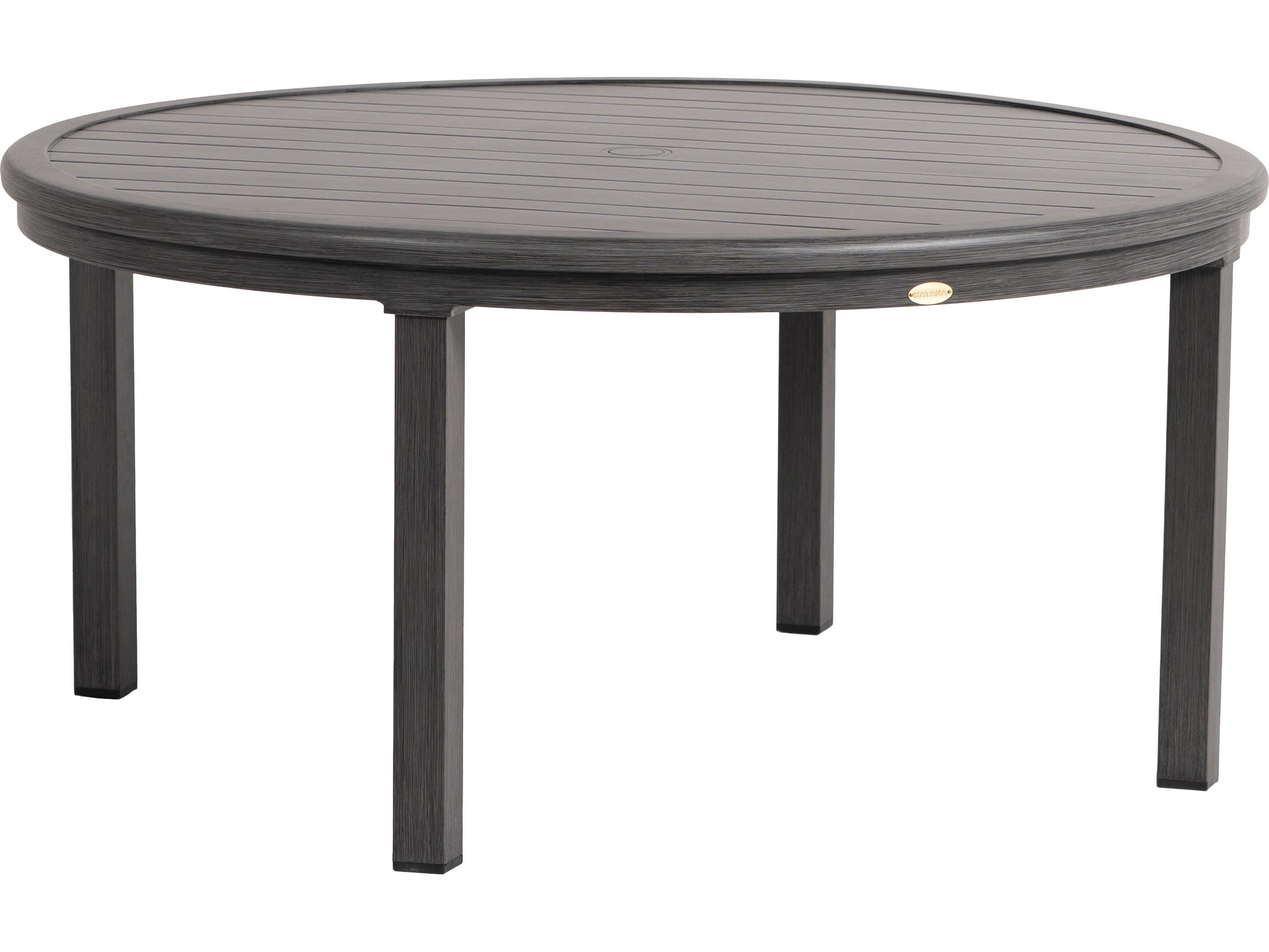 Ratana Canbria Tables Aluminum Round Umbrella Hole Chat Table