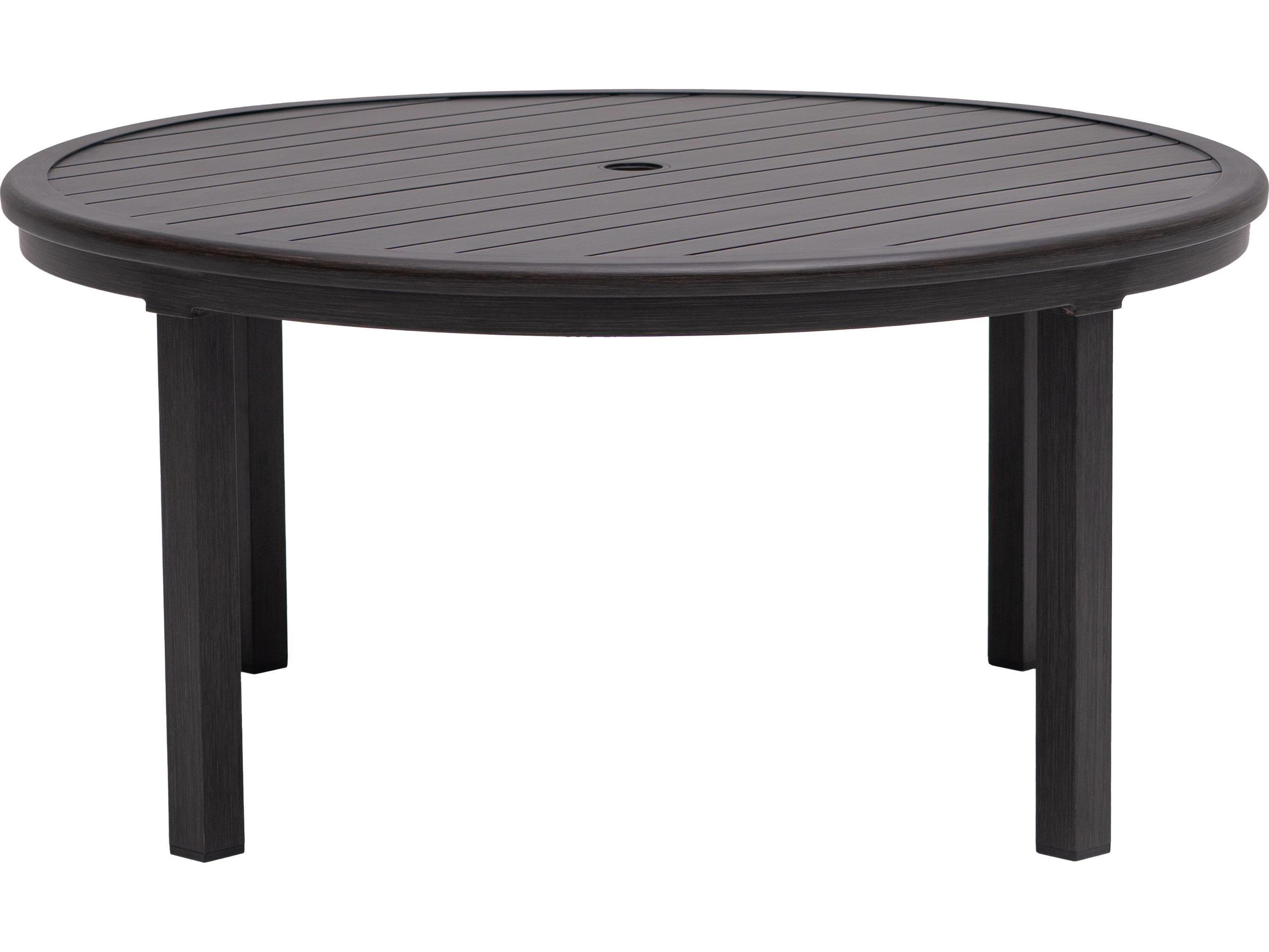 Ratana Canbria Tables Aluminum Round Umbrella Hole Chat Table