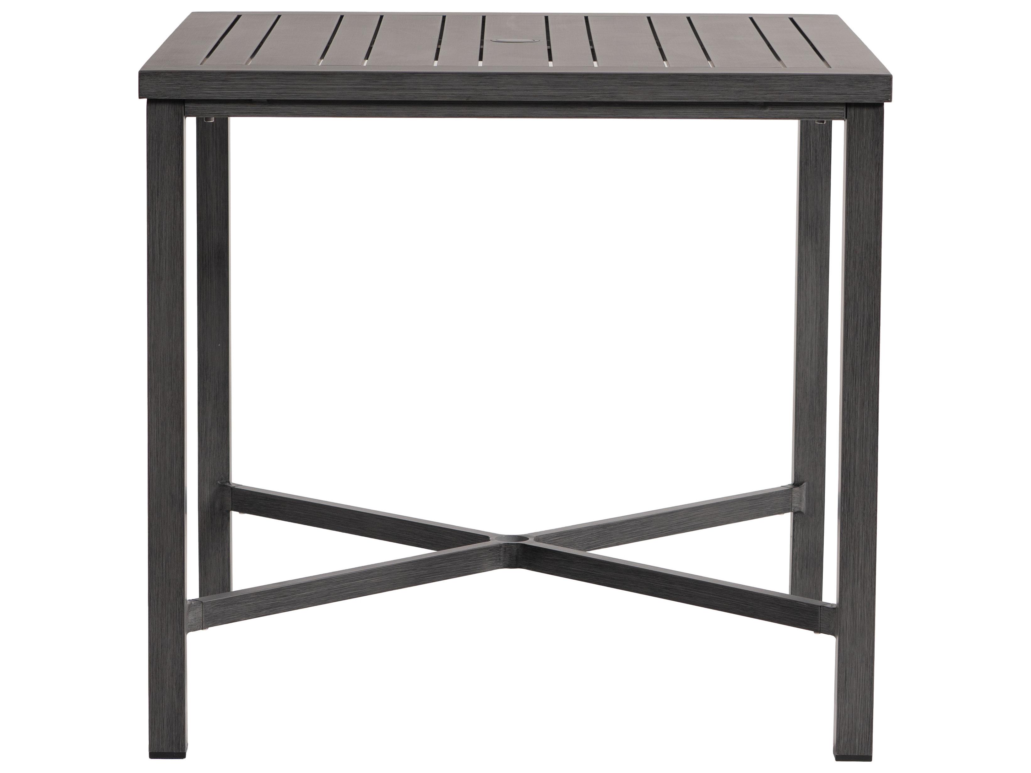Ratana Canbria Tables Aluminum Square Umbrella Hole Counter Table