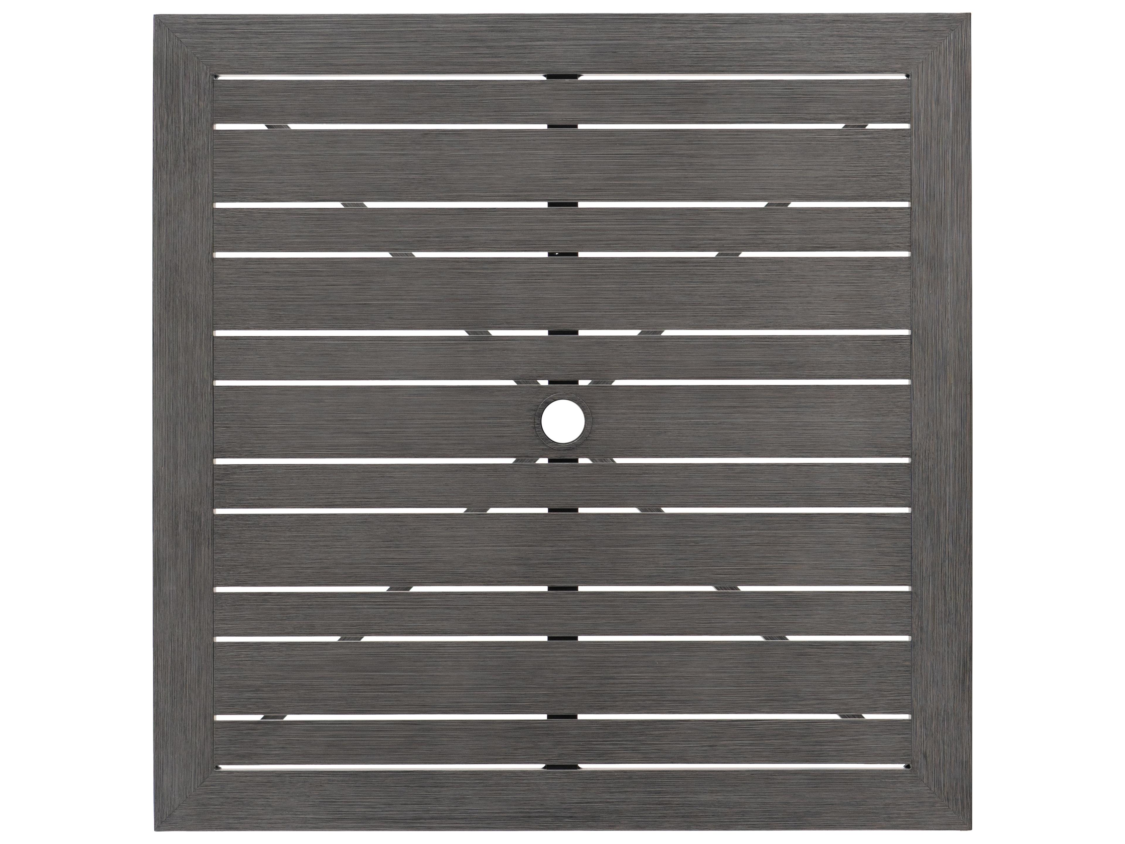 Ratana Canbria Tables Aluminum Square Umbrella Hole Counter Table