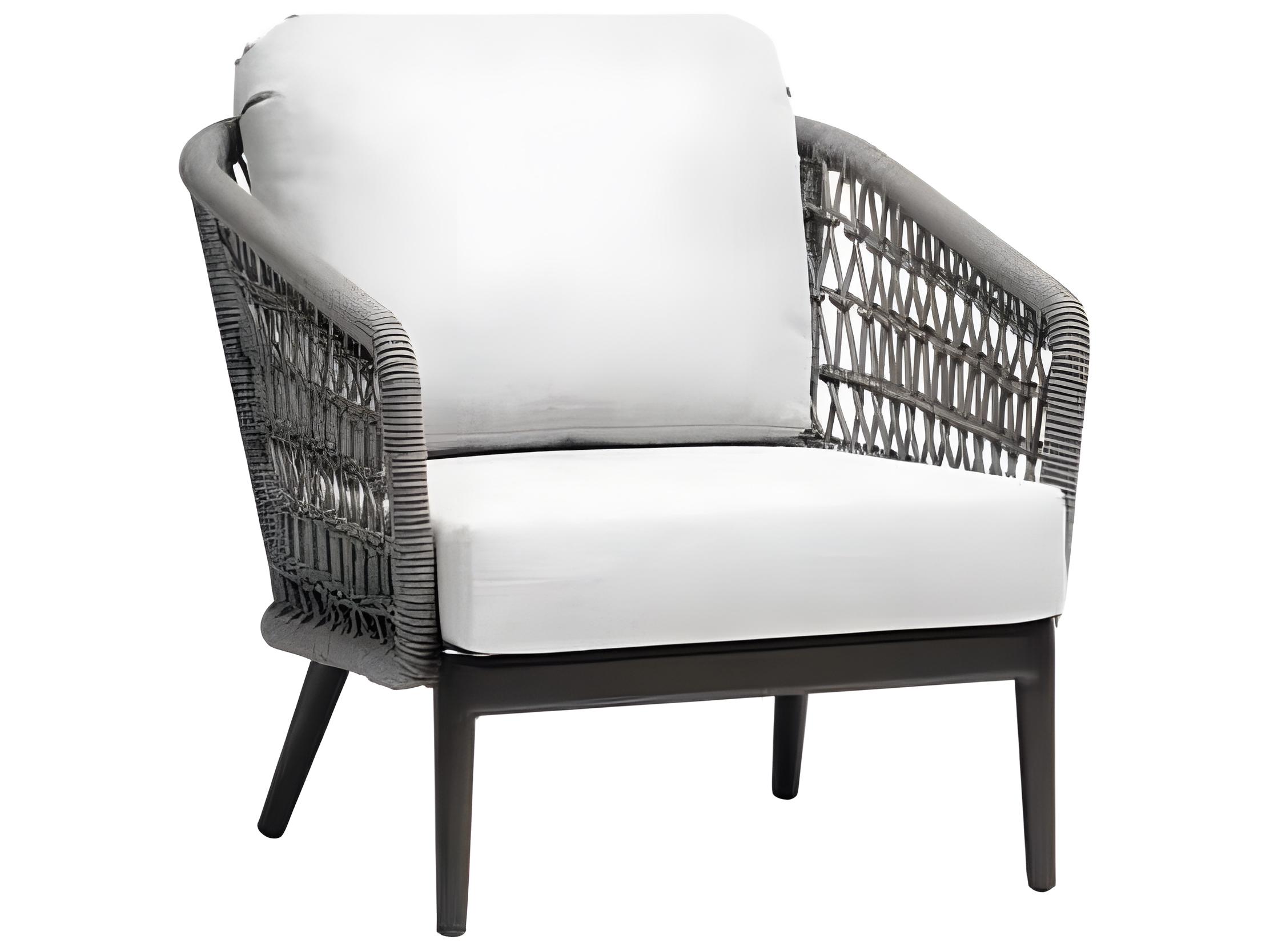 Ratana Poinciana Silver Ash Grey Aluminum Cushion Lounge Chair