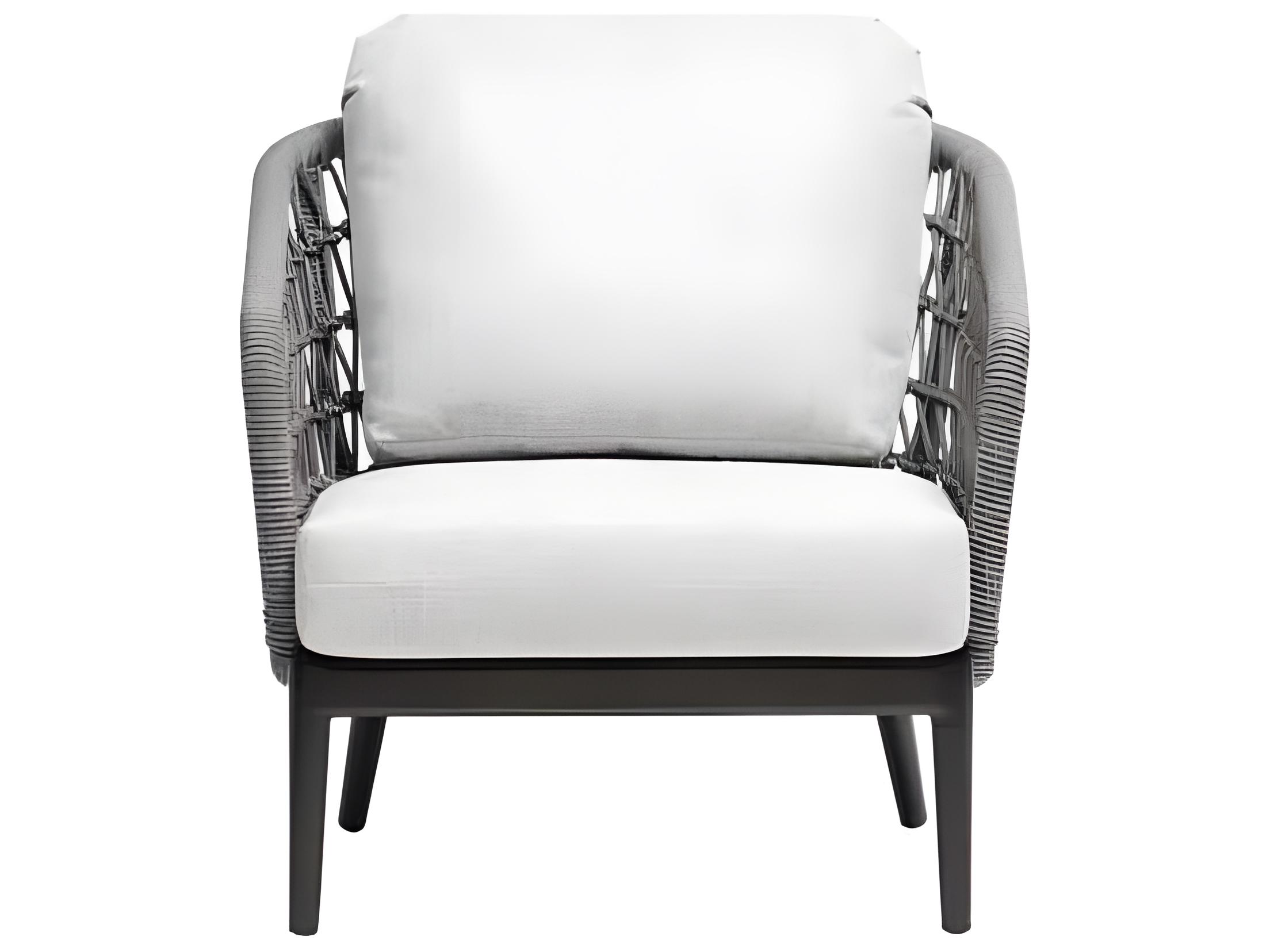Ratana Poinciana Silver Ash Grey Aluminum Cushion Lounge Chair