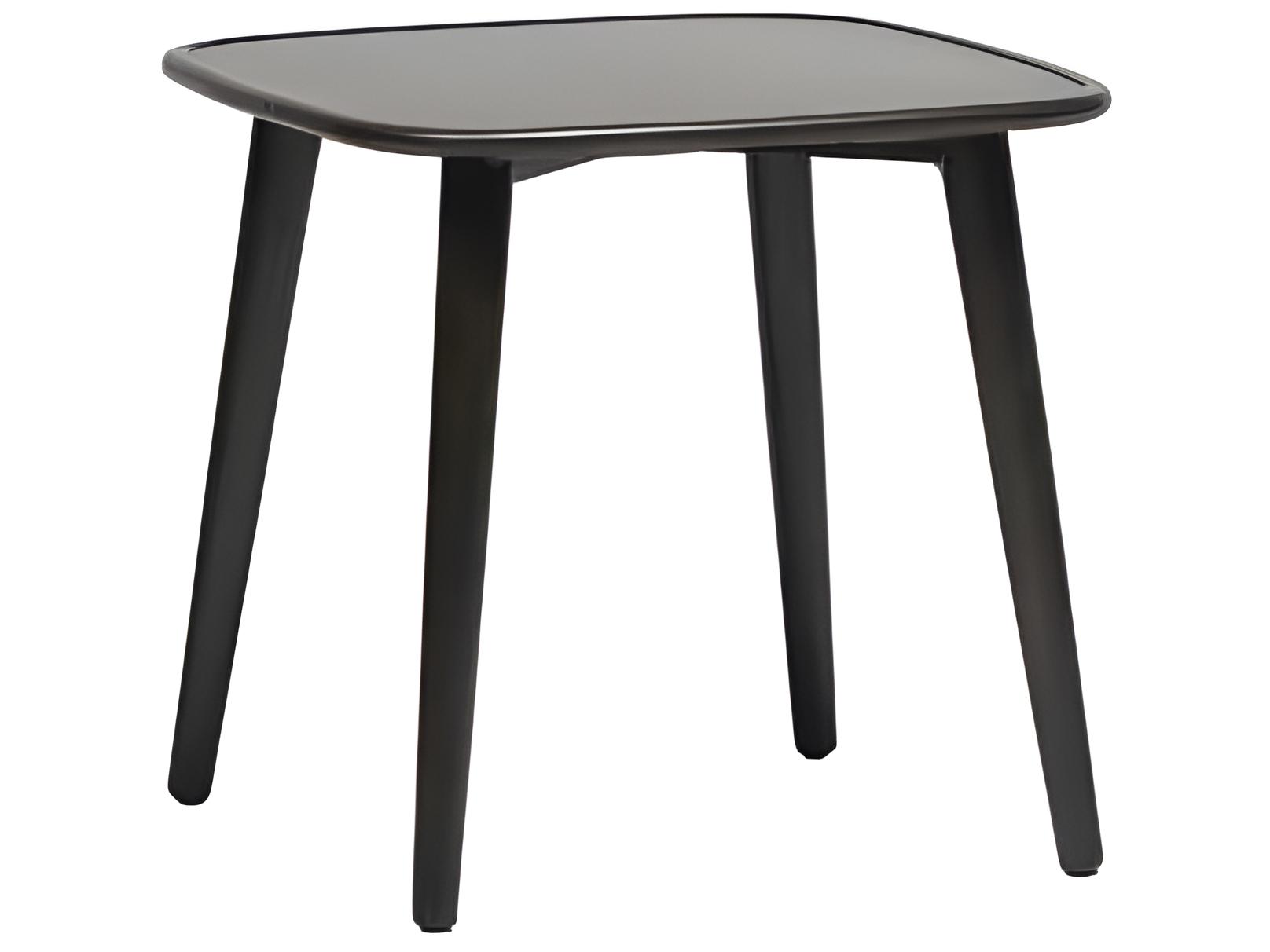 Ratana Poinciana Silver Ash Grey Aluminum Square End Table