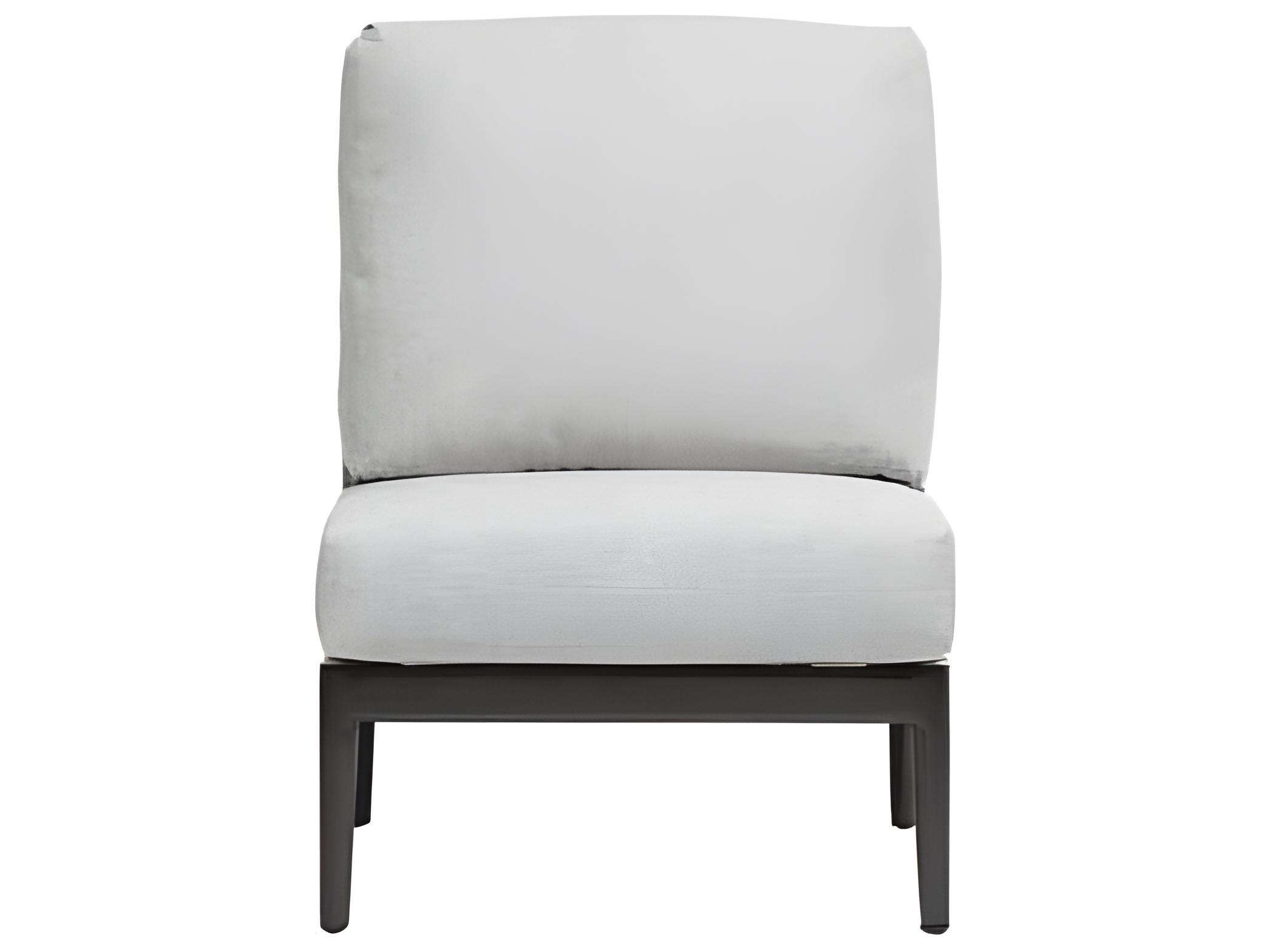 Ratana Poinciana Silver Ash Grey Aluminum Cushion Lounge Chair