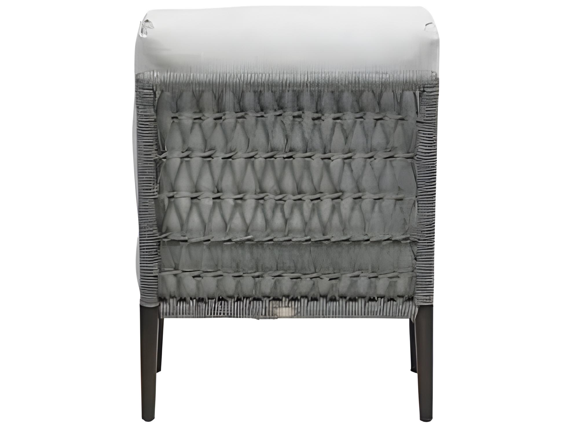 Ratana Poinciana Silver Ash Grey Aluminum Cushion Lounge Chair