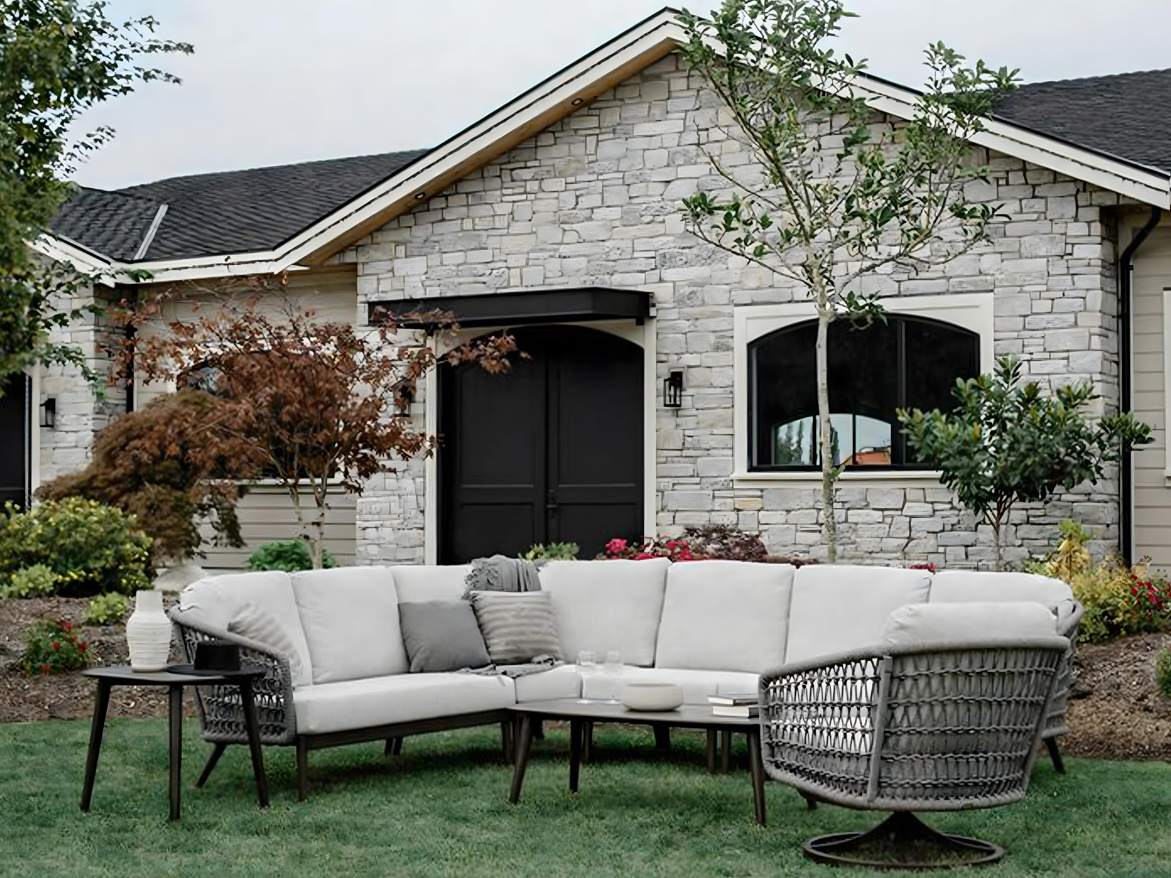 Ratana Poinciana Silver Ash Grey Aluminum Cushion Lounge Chair