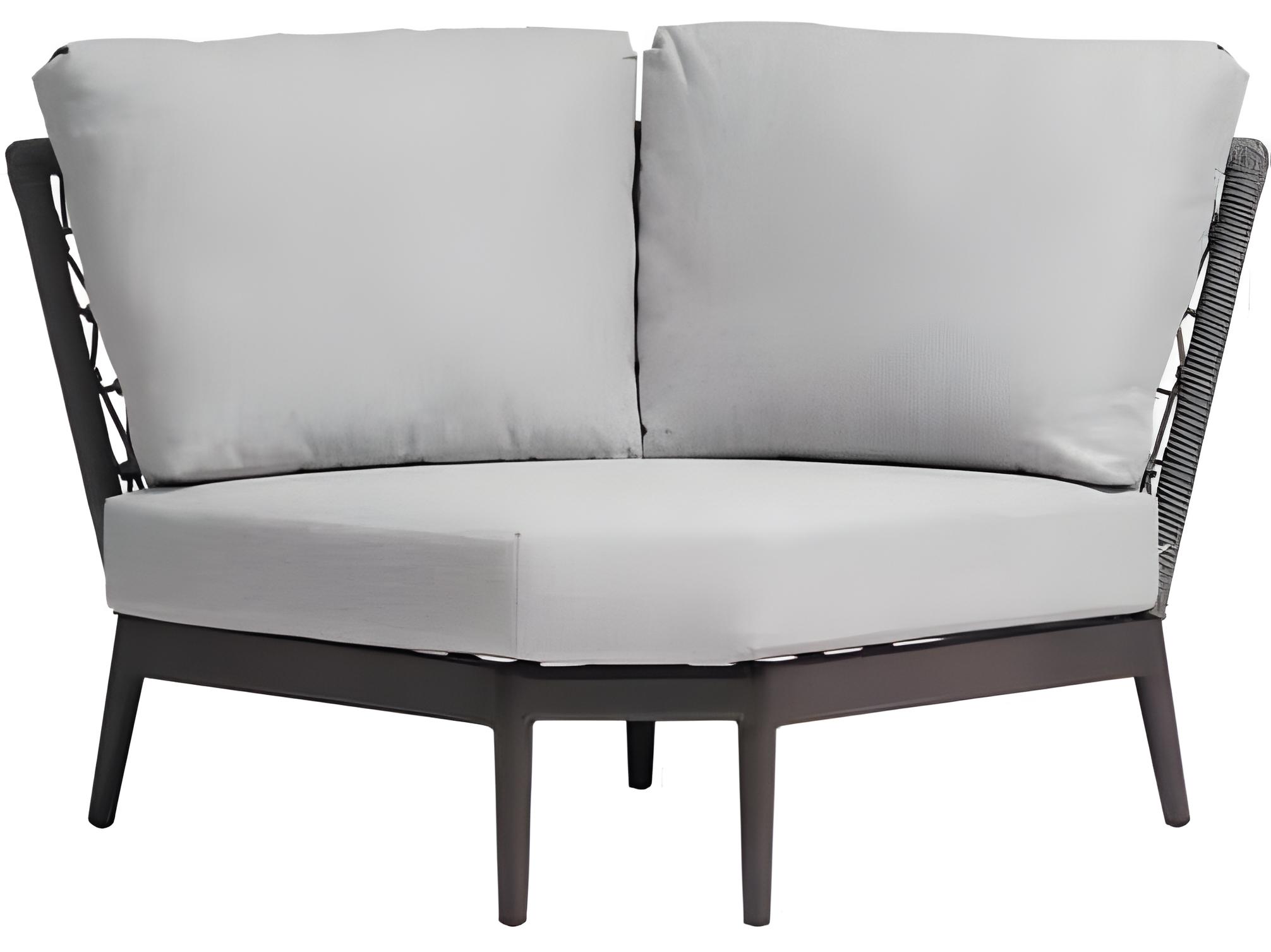 Ratana Poinciana Silver Ash Grey Aluminum Cushion Lounge Chair