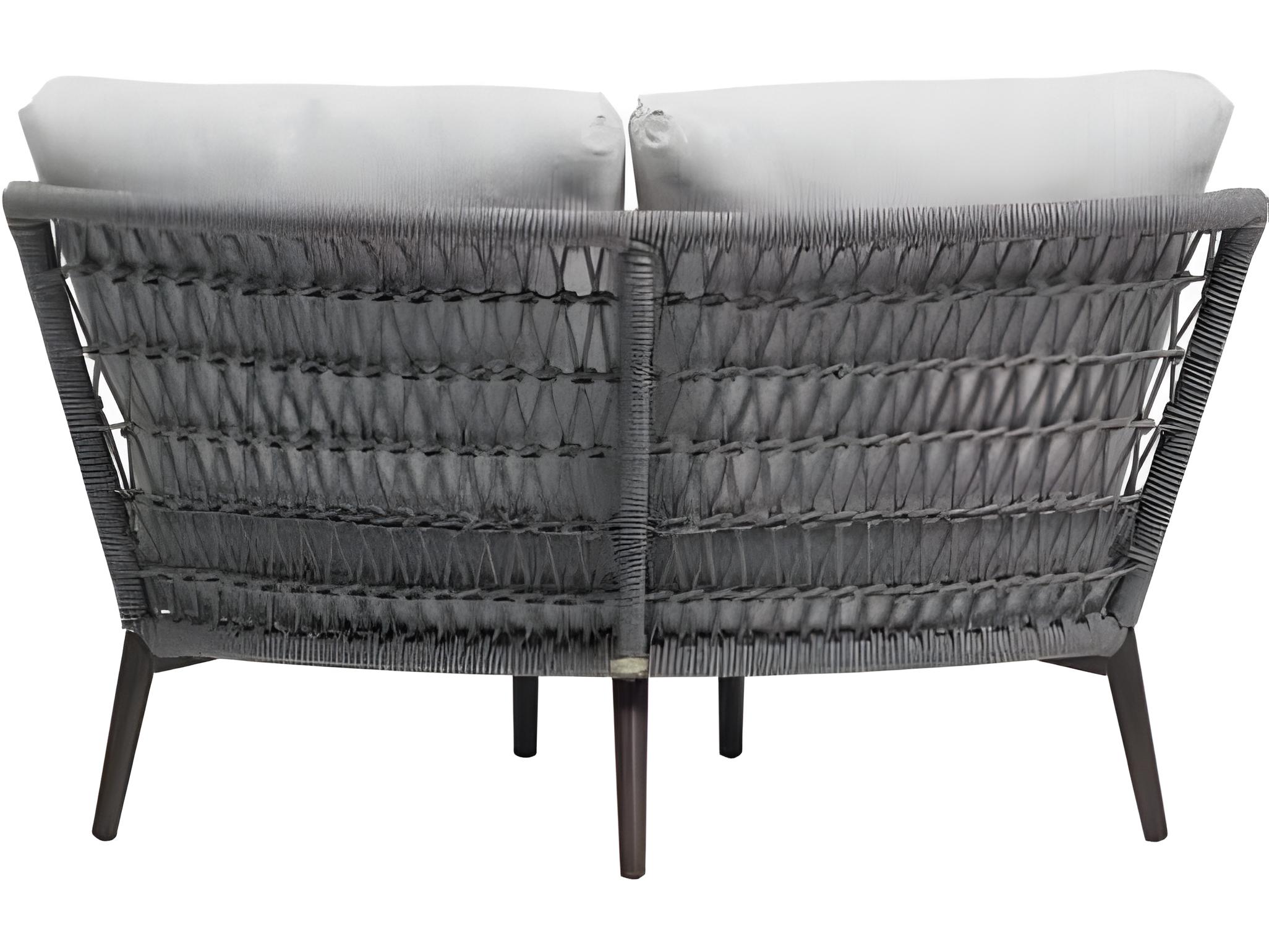Ratana Poinciana Silver Ash Grey Aluminum Cushion Lounge Chair