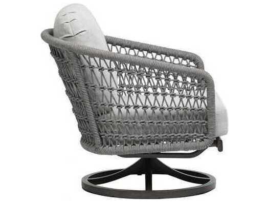 Ratana Poinciana Silver Ash Grey Aluminum Cushion Lounge Chair