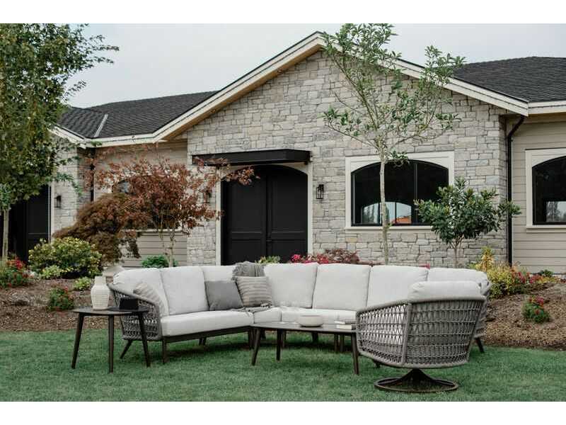 Ratana Poinciana Silver Ash Grey Aluminum Cushion Lounge Chair