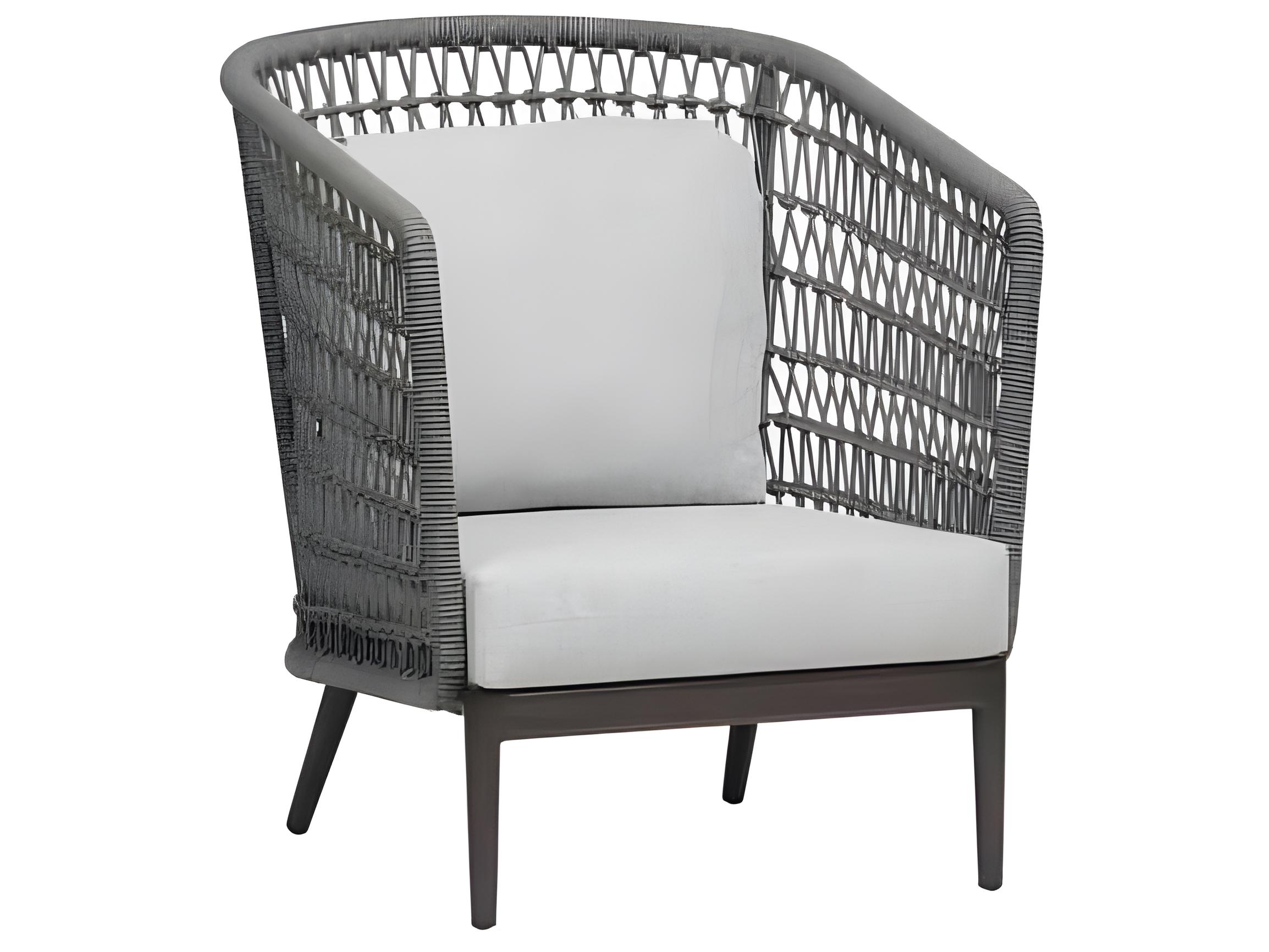 Ratana Poinciana Silver Ash Grey Aluminum Cushion Lounge Chair