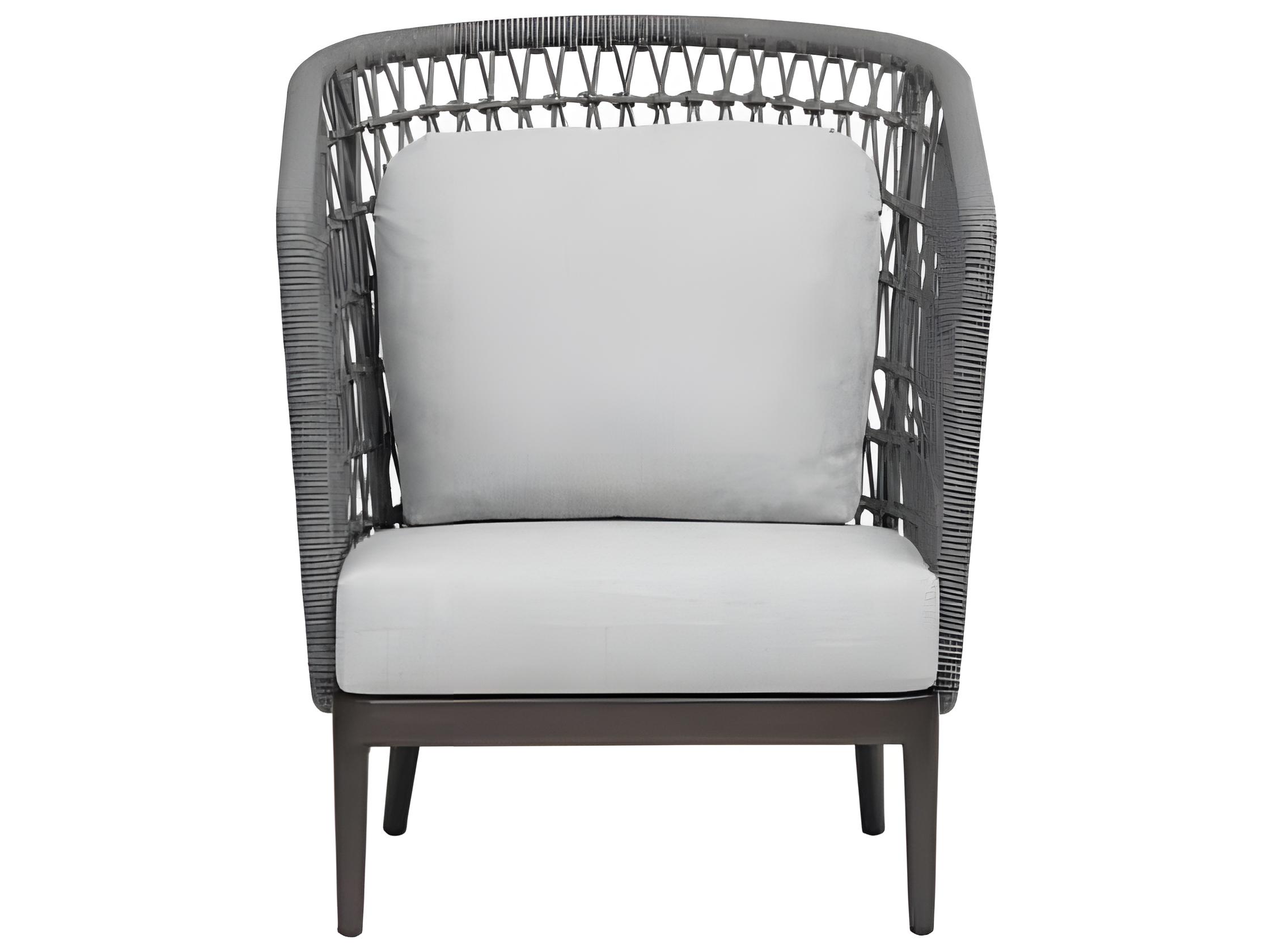 Ratana Poinciana Silver Ash Grey Aluminum Cushion Lounge Chair