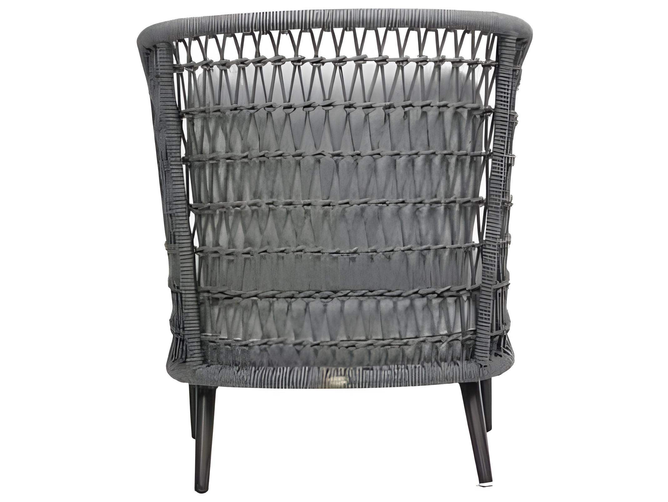 Ratana Poinciana Silver Ash Grey Aluminum Cushion Lounge Chair