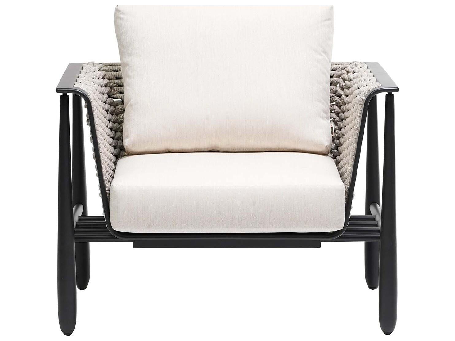 Ratana Diva Silver Graphite Aluminum Cushion Lounge Chair