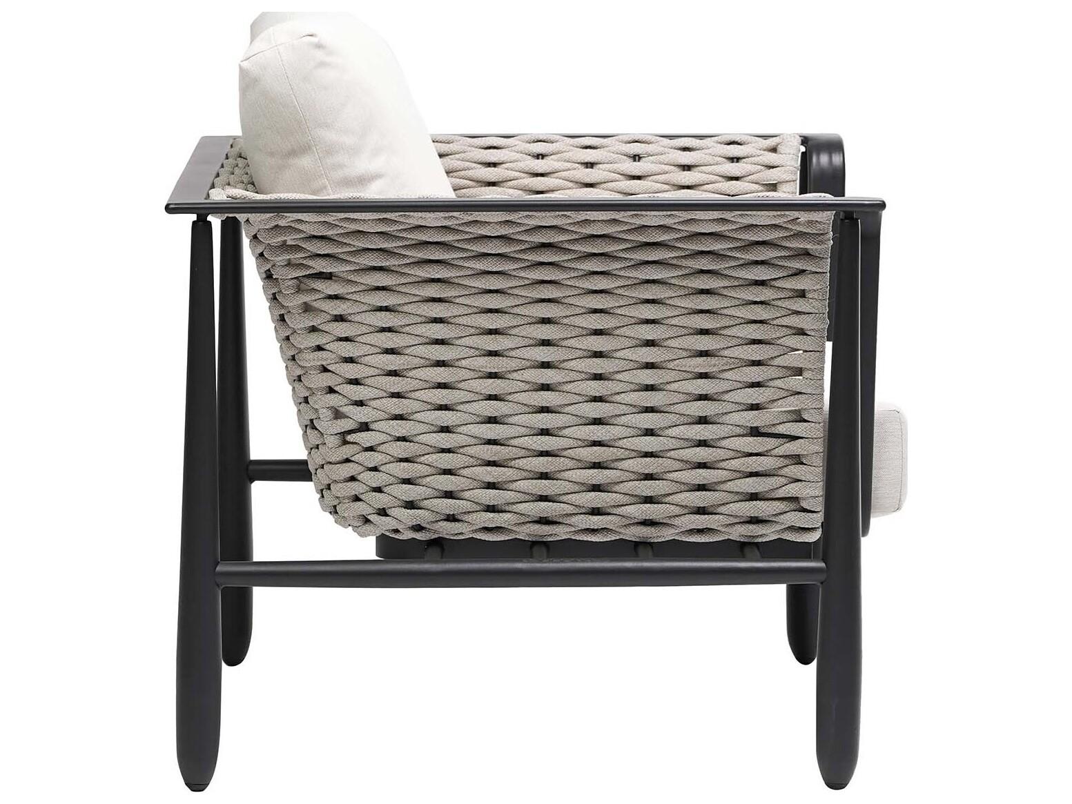 Ratana Diva Silver Graphite Aluminum Cushion Lounge Chair