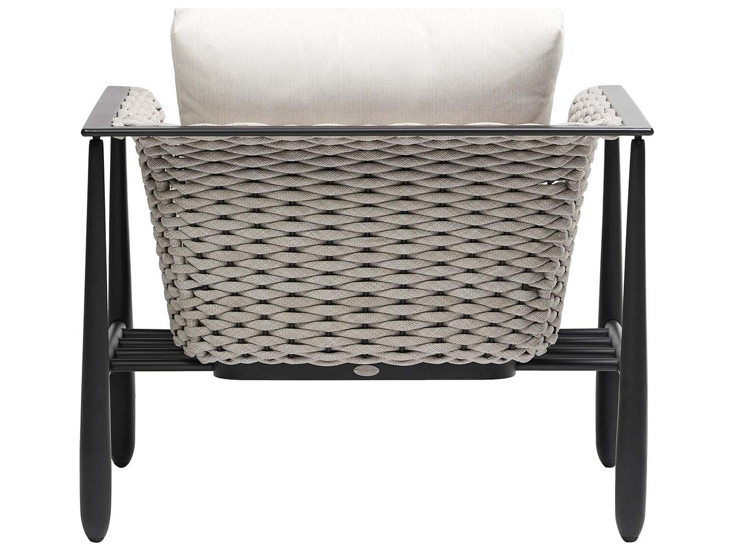 Ratana Diva Silver Graphite Aluminum Cushion Lounge Chair