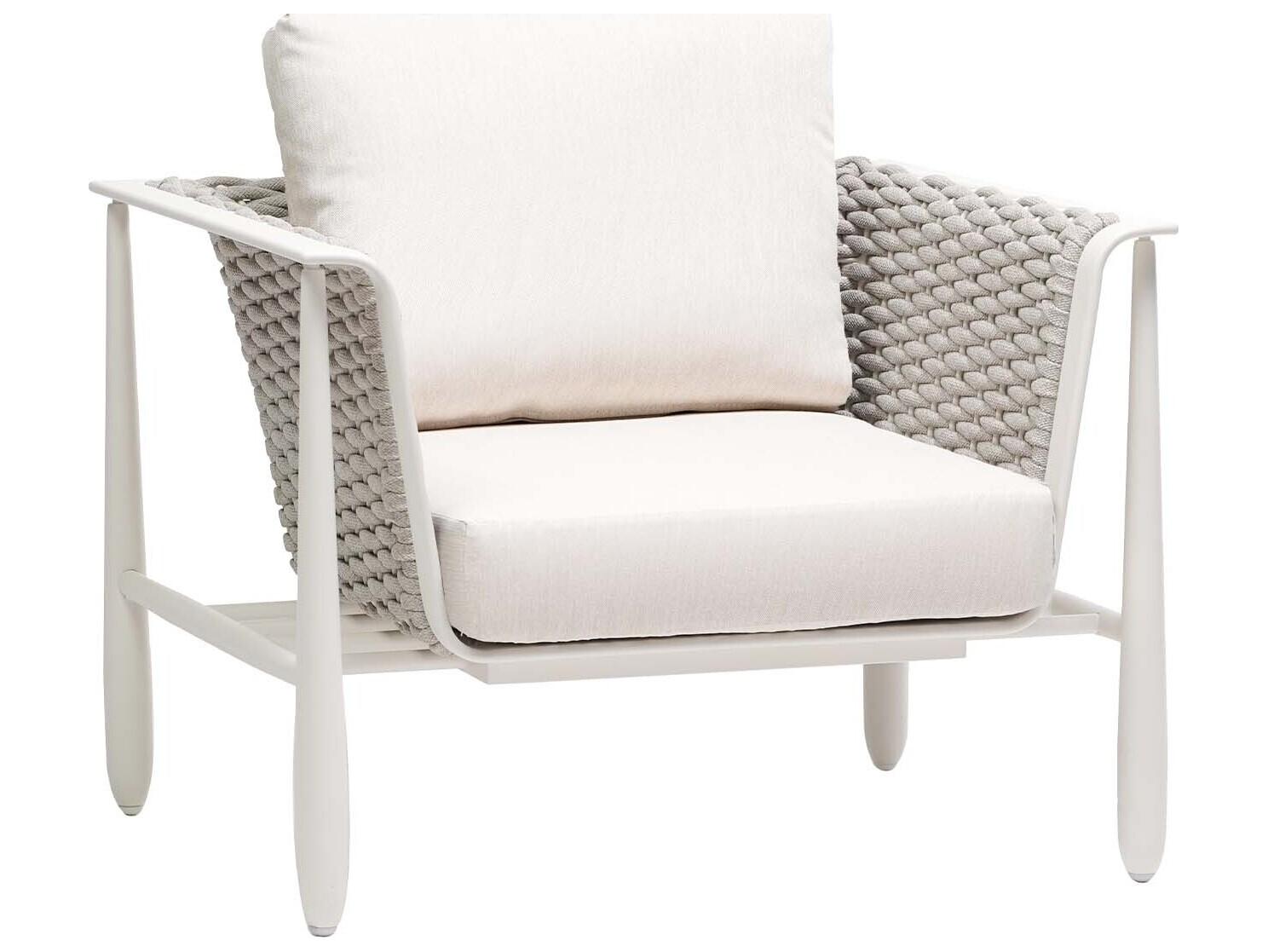 Ratana Diva Silver Snow Aluminum Cushion Lounge Chair