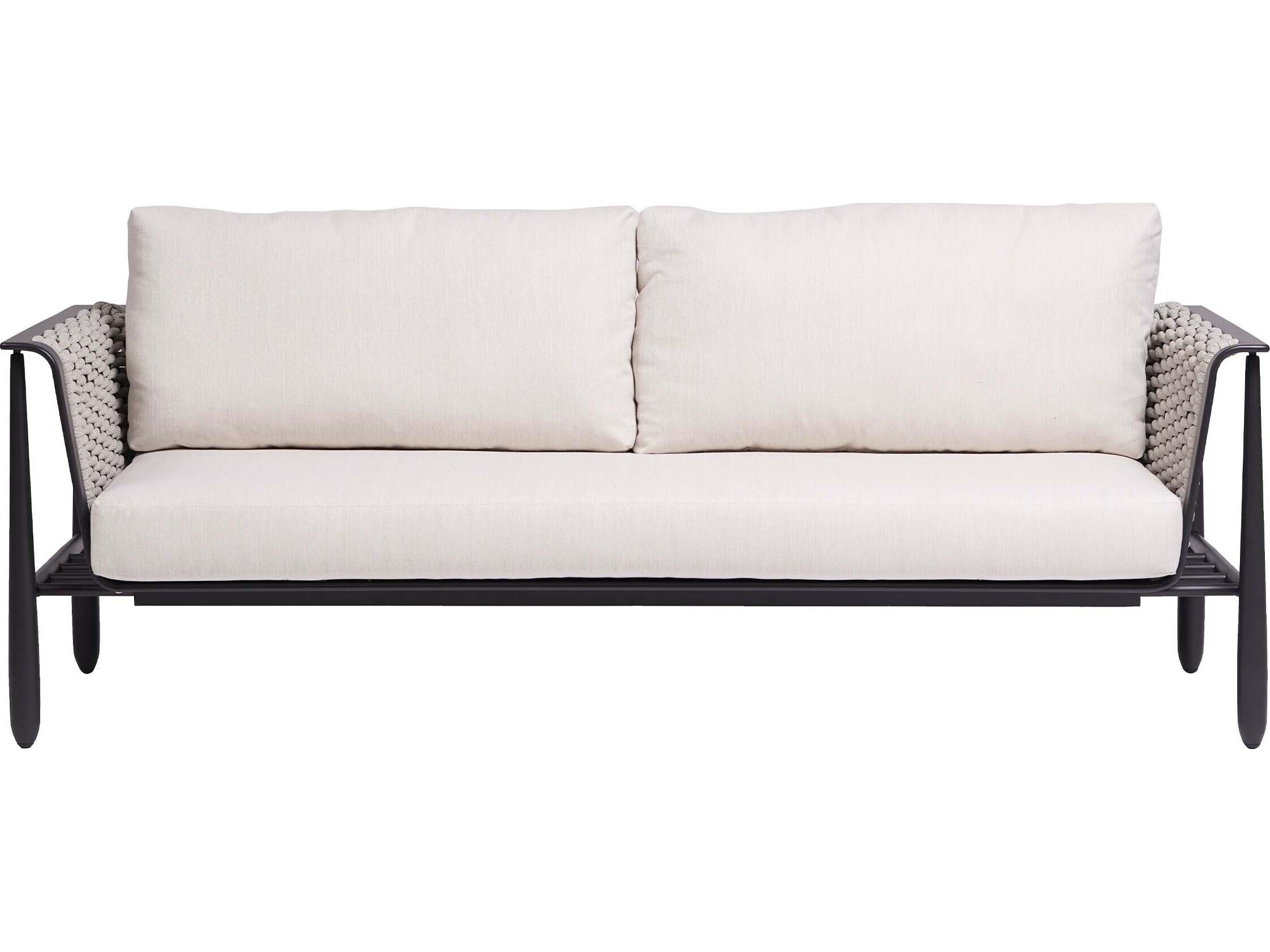 Ratana Diva Silver Graphite Aluminum Cushion Sofa