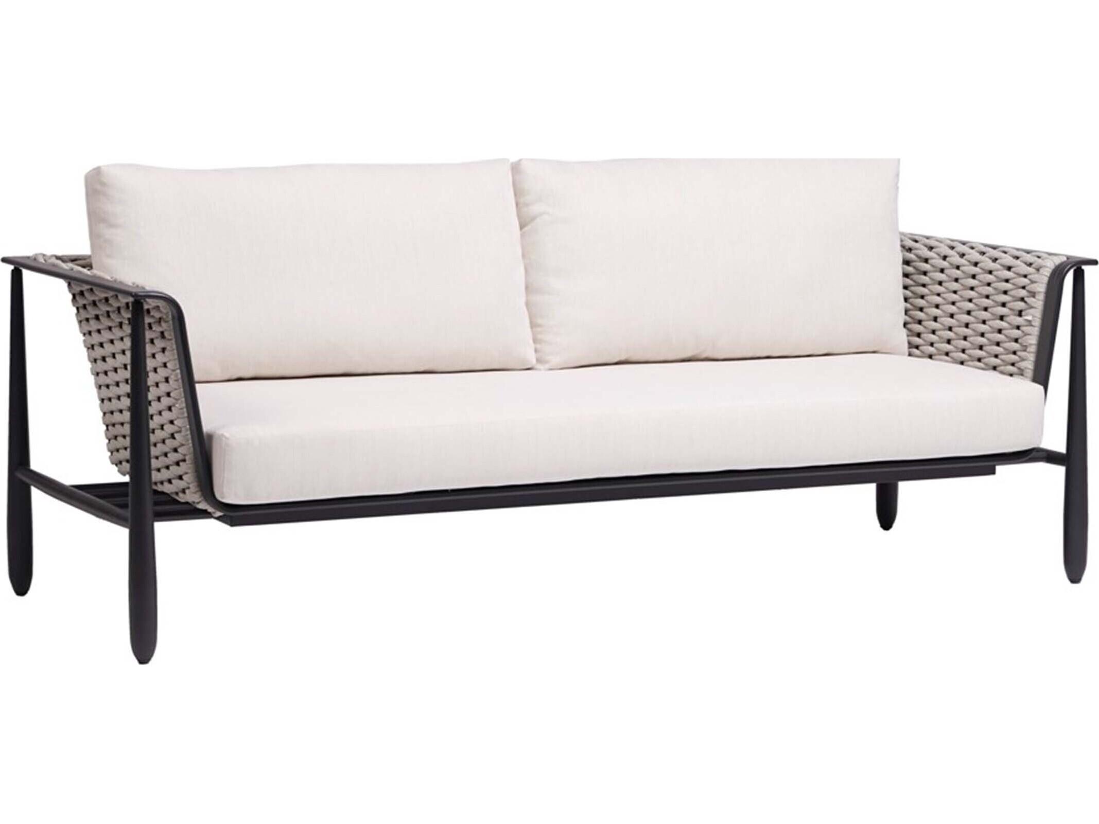 Ratana Diva Silver Graphite Aluminum Cushion Sofa