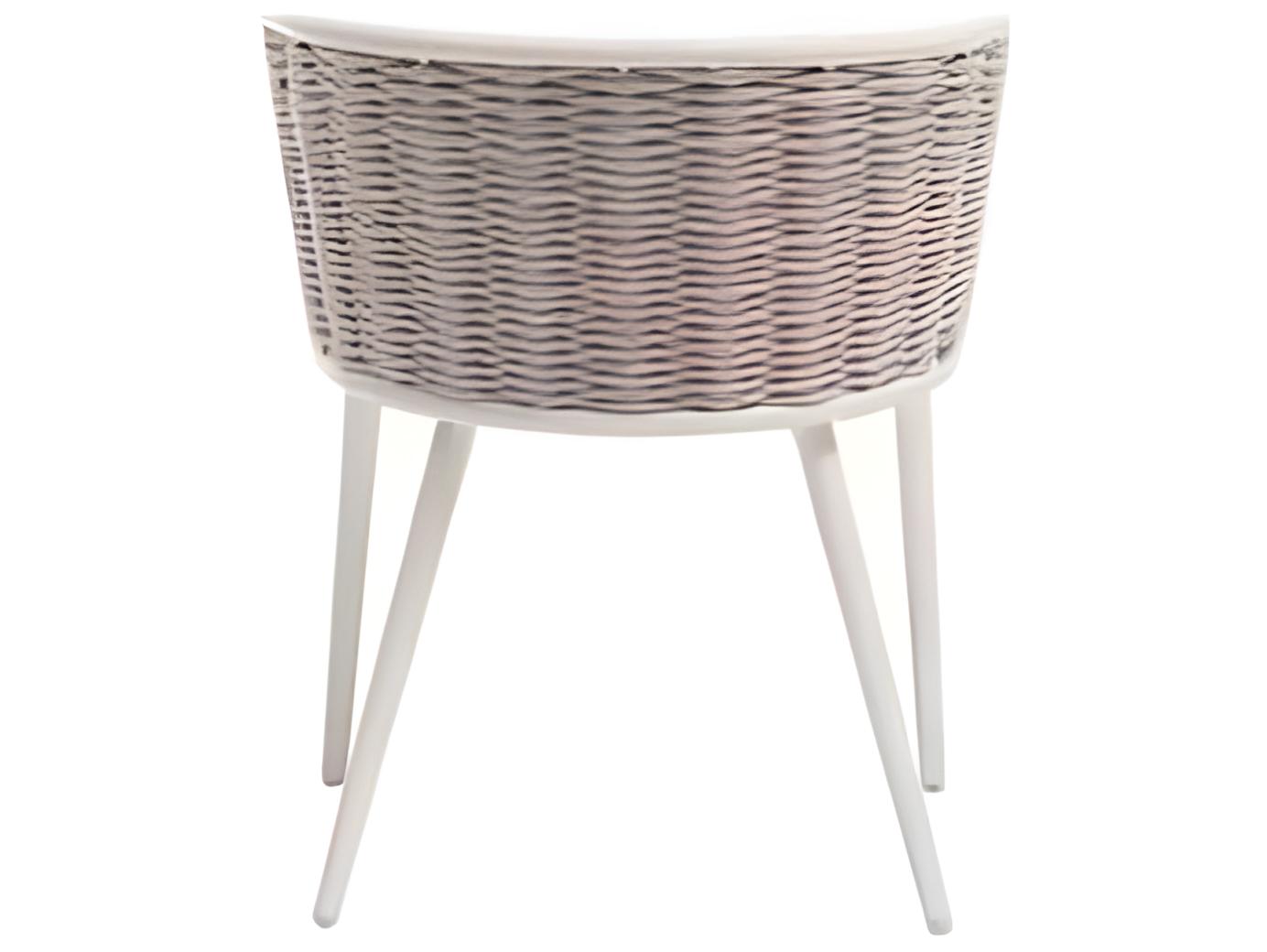 Ratana Diva Silver Snow Aluminum Cushion Dining Chair