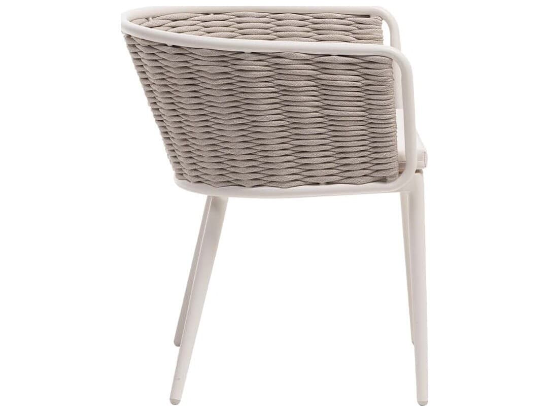 Ratana Diva Silver Snow Aluminum Cushion Dining Chair