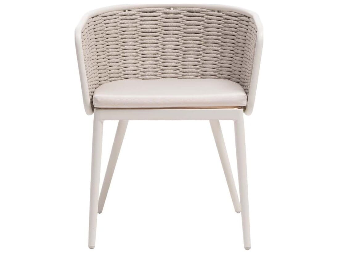 Ratana Diva Silver Snow Aluminum Cushion Dining Chair