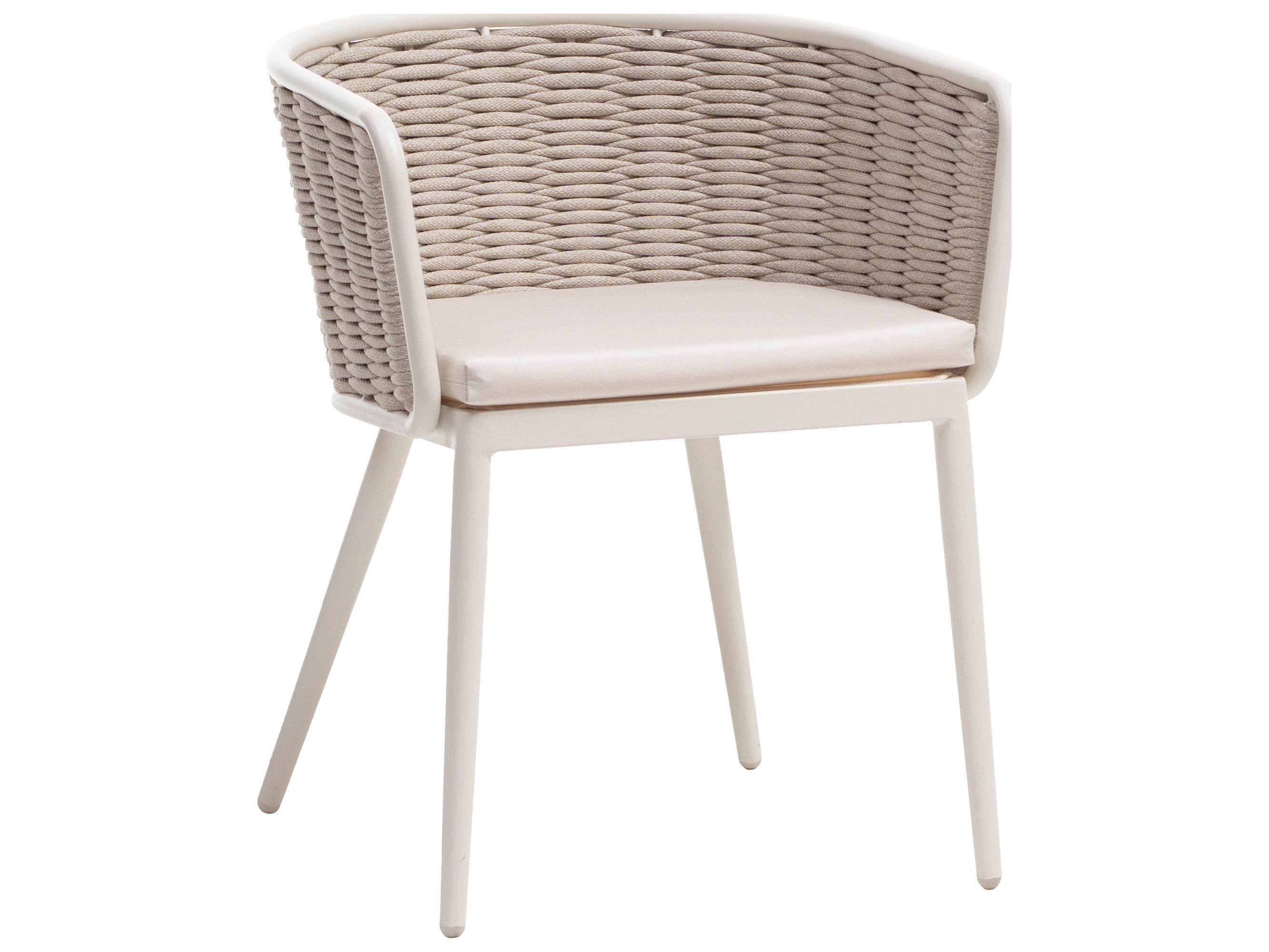 Ratana Diva Silver Snow Aluminum Cushion Dining Chair