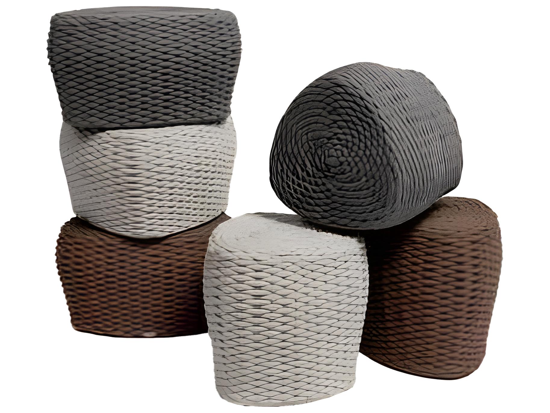 Ratana Roca Aluminum Strap Ottoman