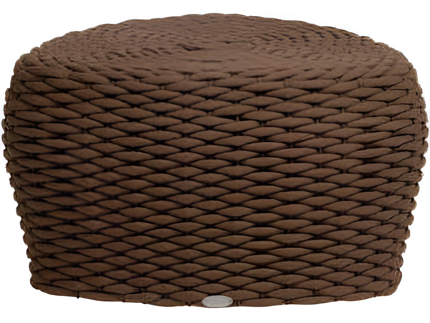 Ratana Roca Aluminum Strap Ottoman