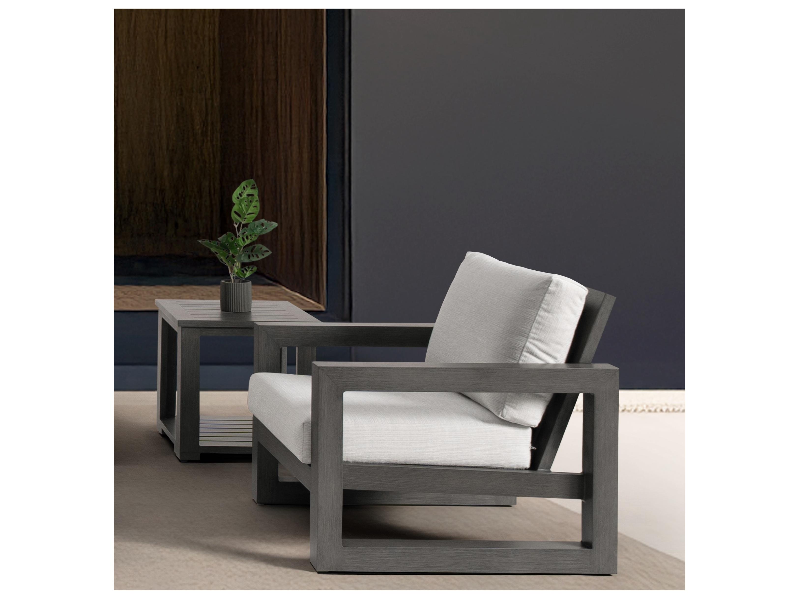 Ratana Milano Aluminum Cushion Lounge Chair