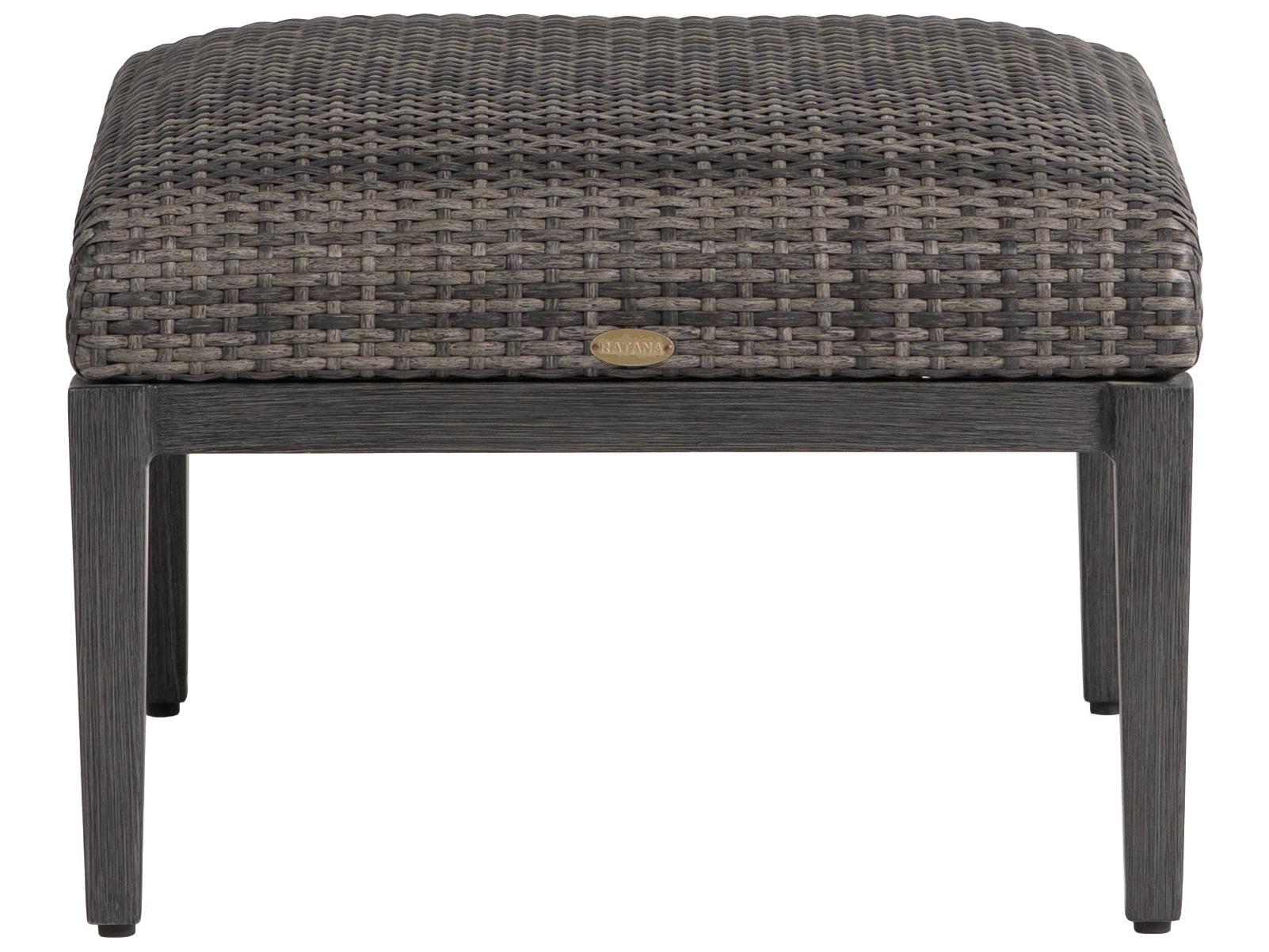 Ratana Cabo San Lucas Aluminum Wicker Ottoman