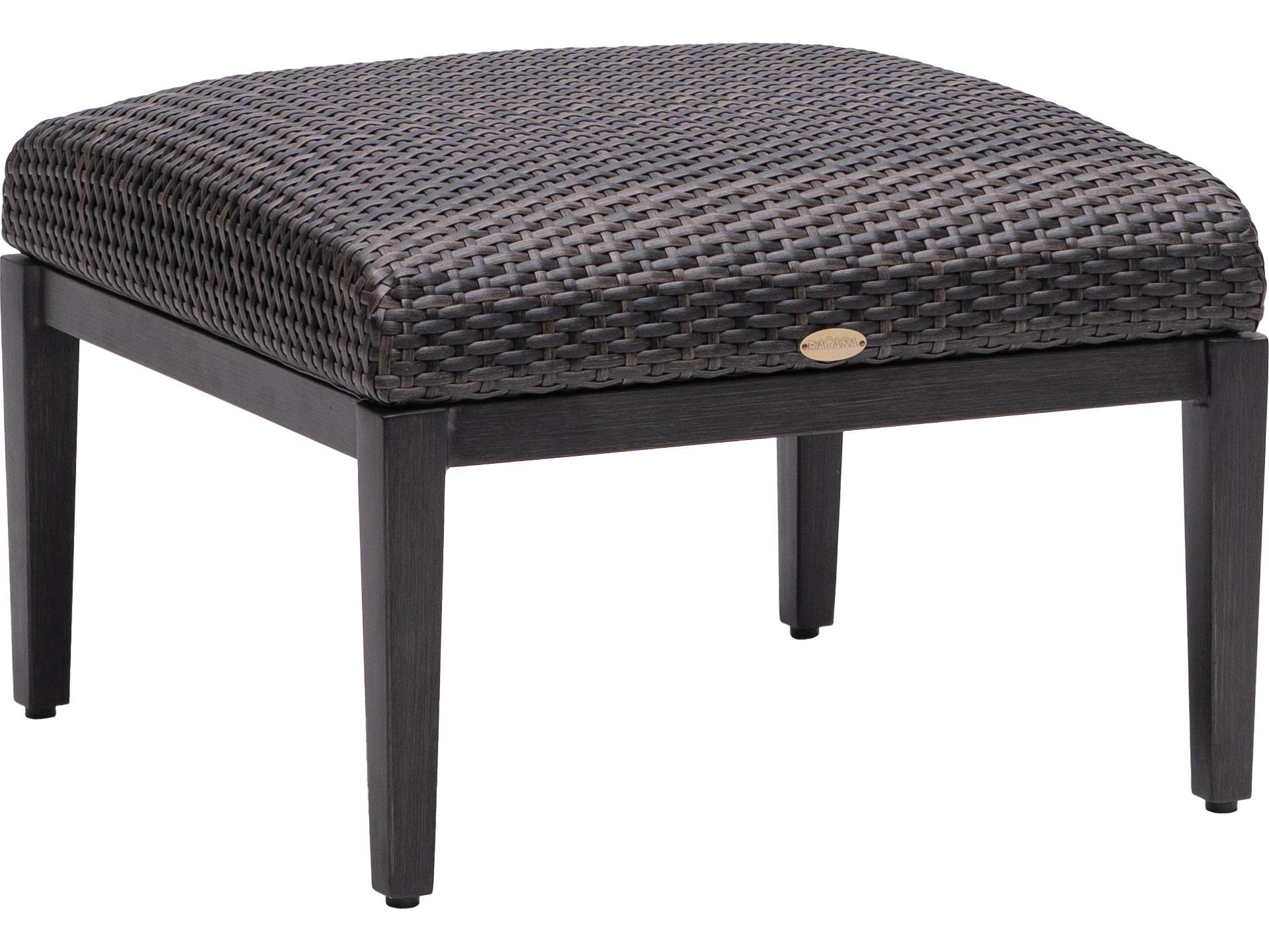 Ratana Cabo San Lucas Aluminum Wicker Ottoman