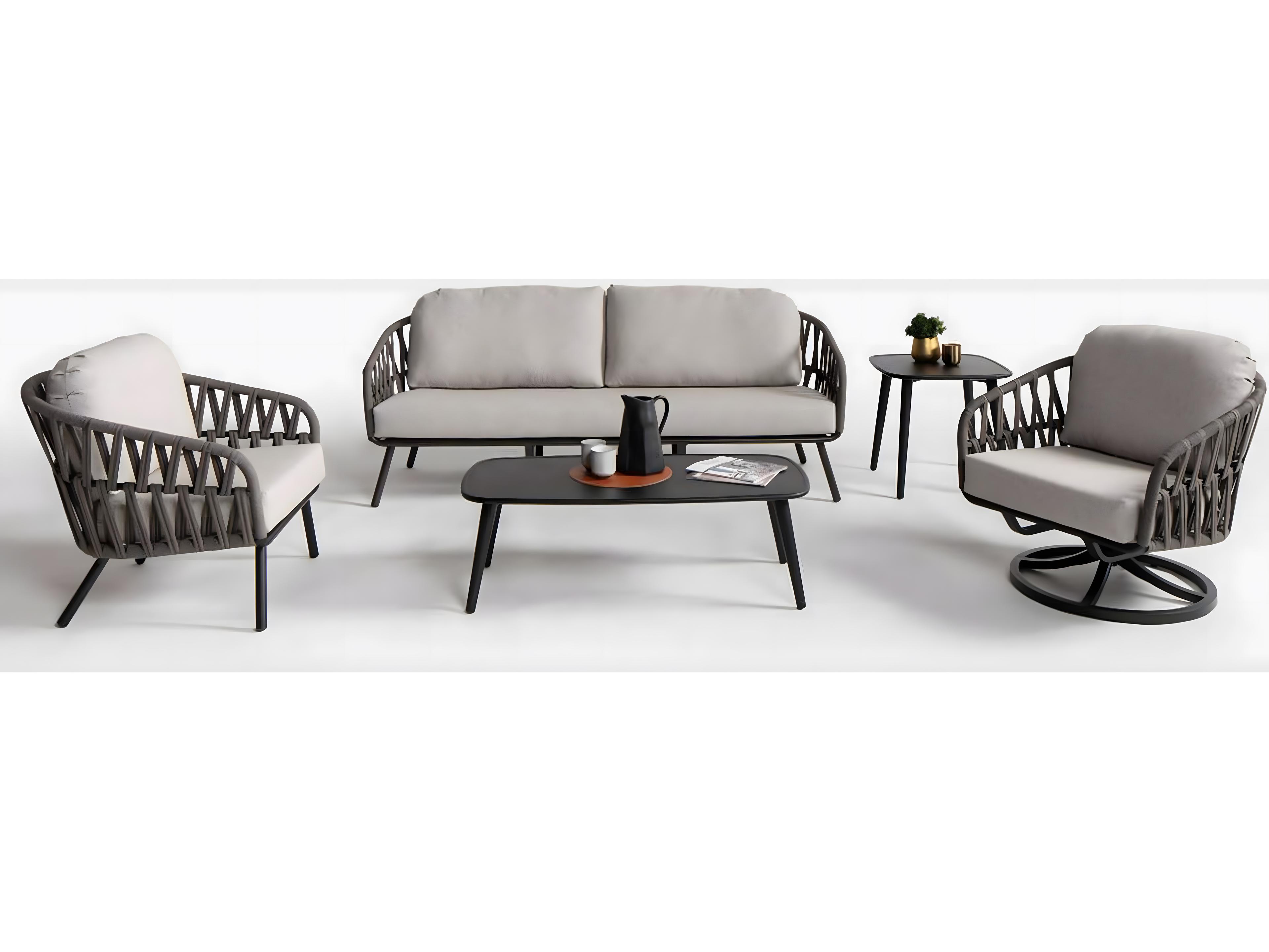 Ratana Hamptons Silver Diva Night Aluminum Cushion Lounge Chair