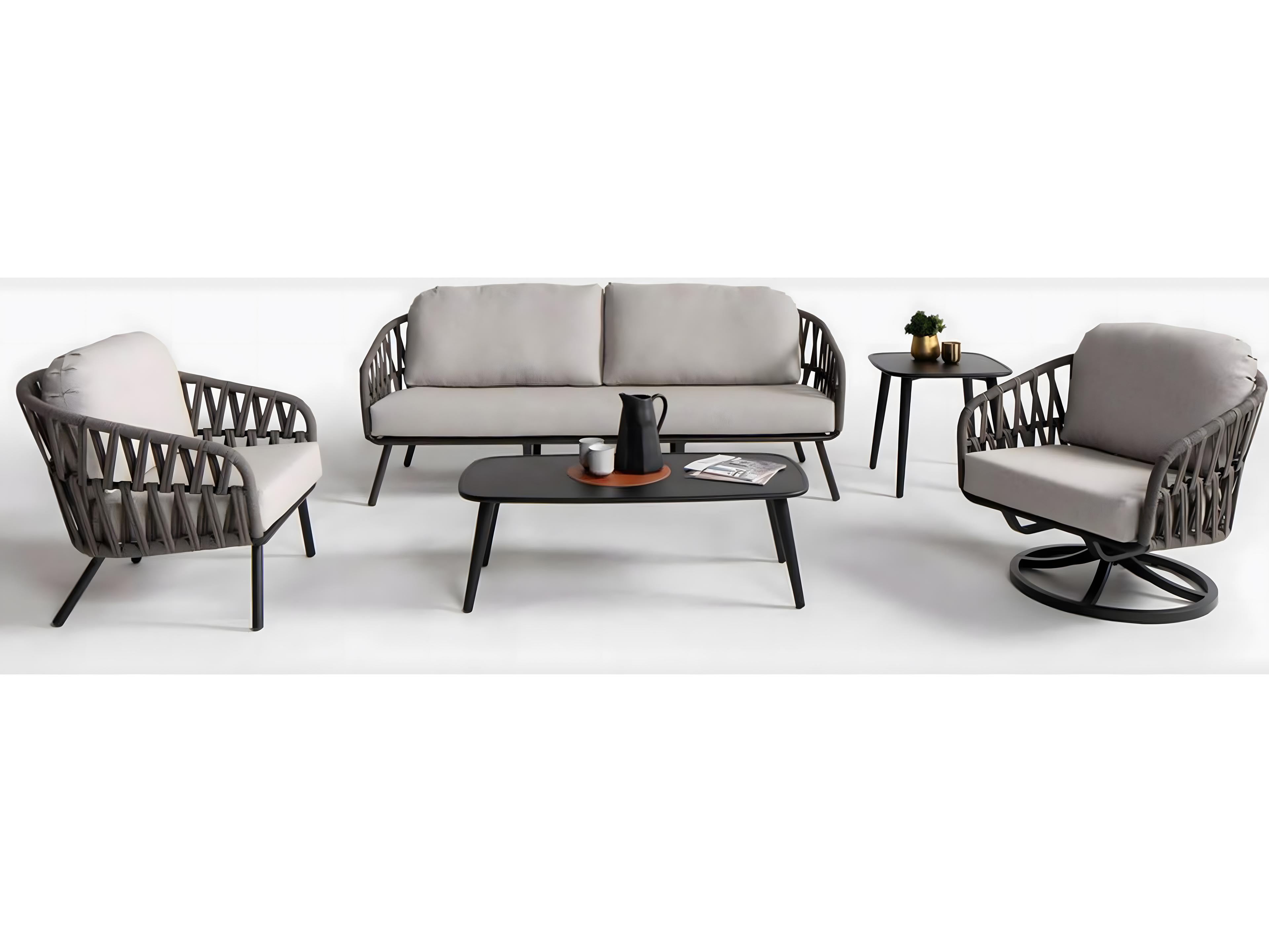 Ratana Hamptons Silver Diva Night Aluminum Cushion Sofa